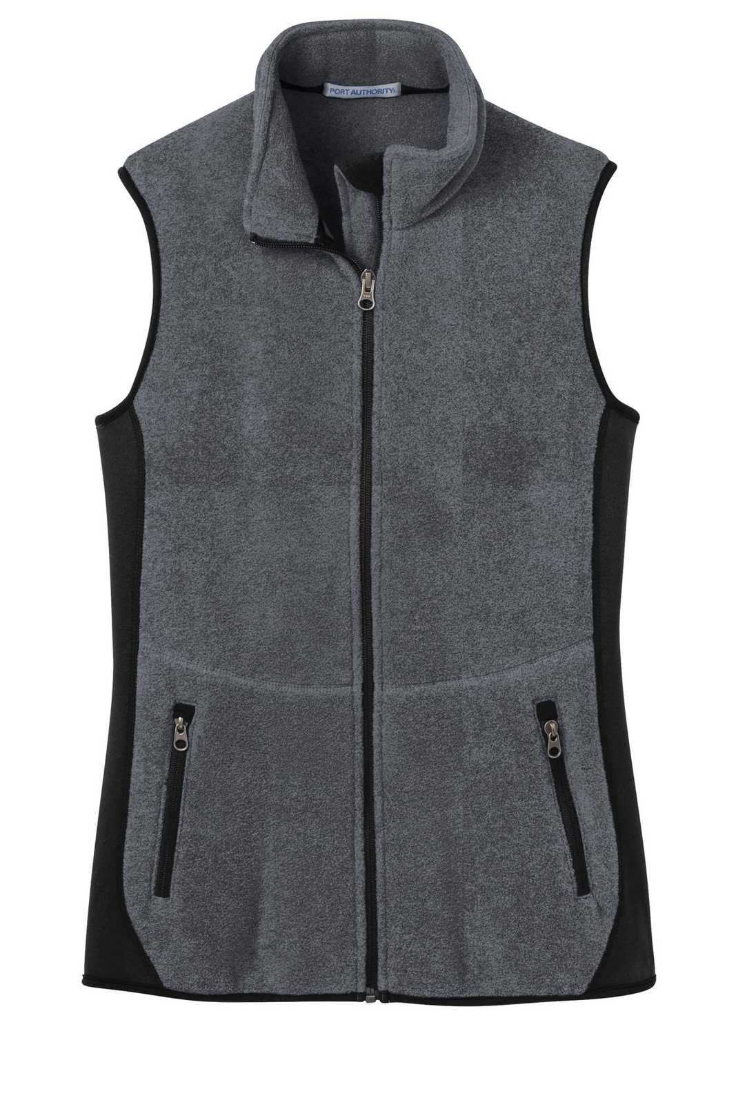 Port Authority L228 Ladies R-Tek Pro Fleece Full-Zip Vest - Charcoal Heather Black - HIT a Double - 5