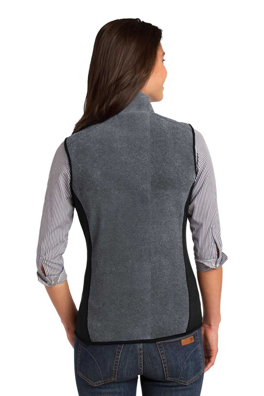 Port Authority L228 Ladies R-Tek Pro Fleece Full-Zip Vest - Charcoal Heather Black - HIT a Double - 2