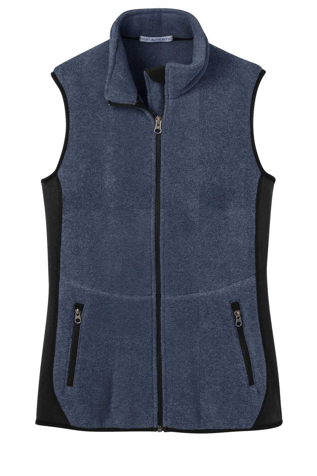 Port Authority L228 Ladies R-Tek Pro Fleece Full-Zip Vest - Navy Heather Black - HIT a Double - 5
