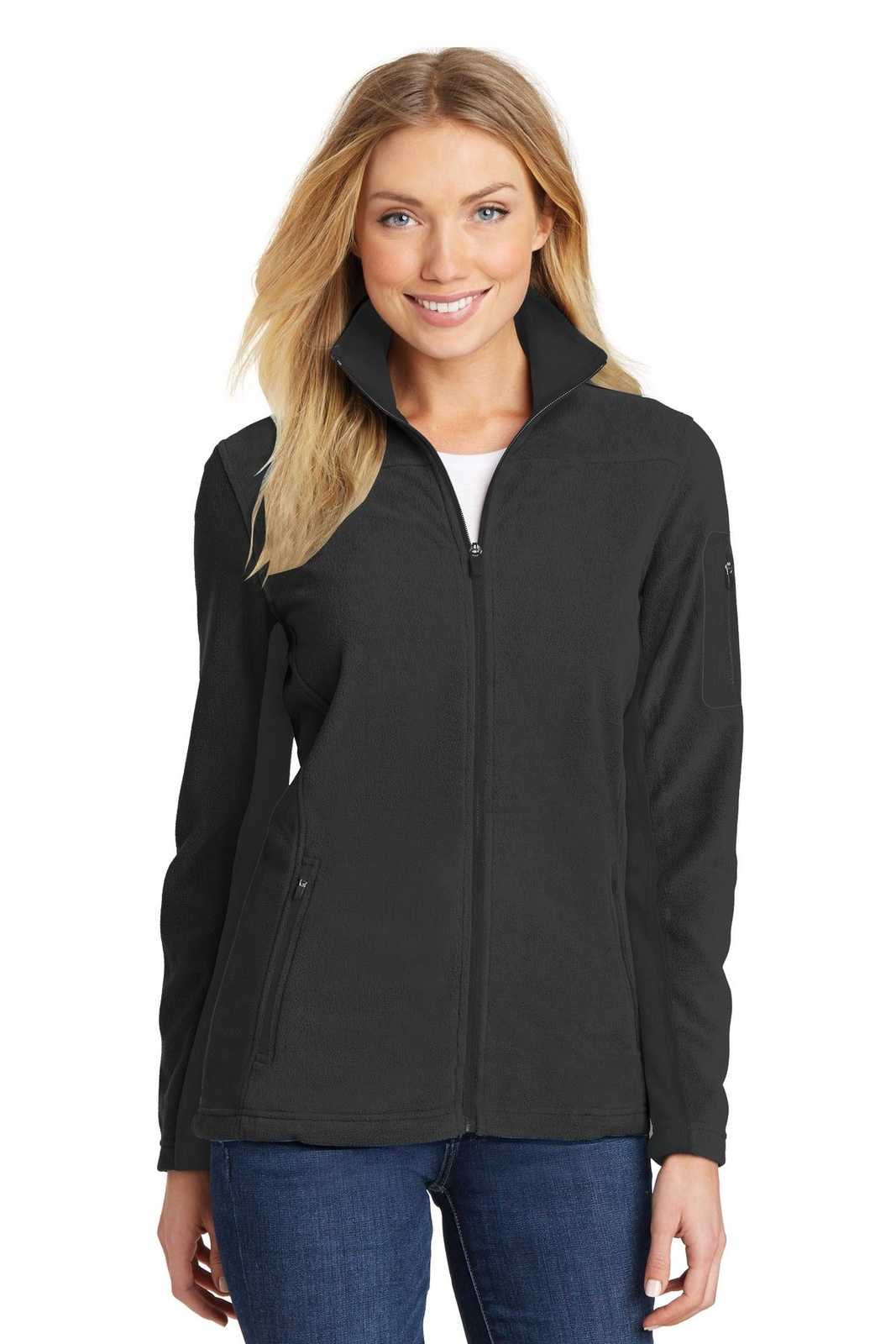 Port Authority L233 Ladies Summit Fleece Full-Zip Jacket - Black Black - HIT a Double - 1