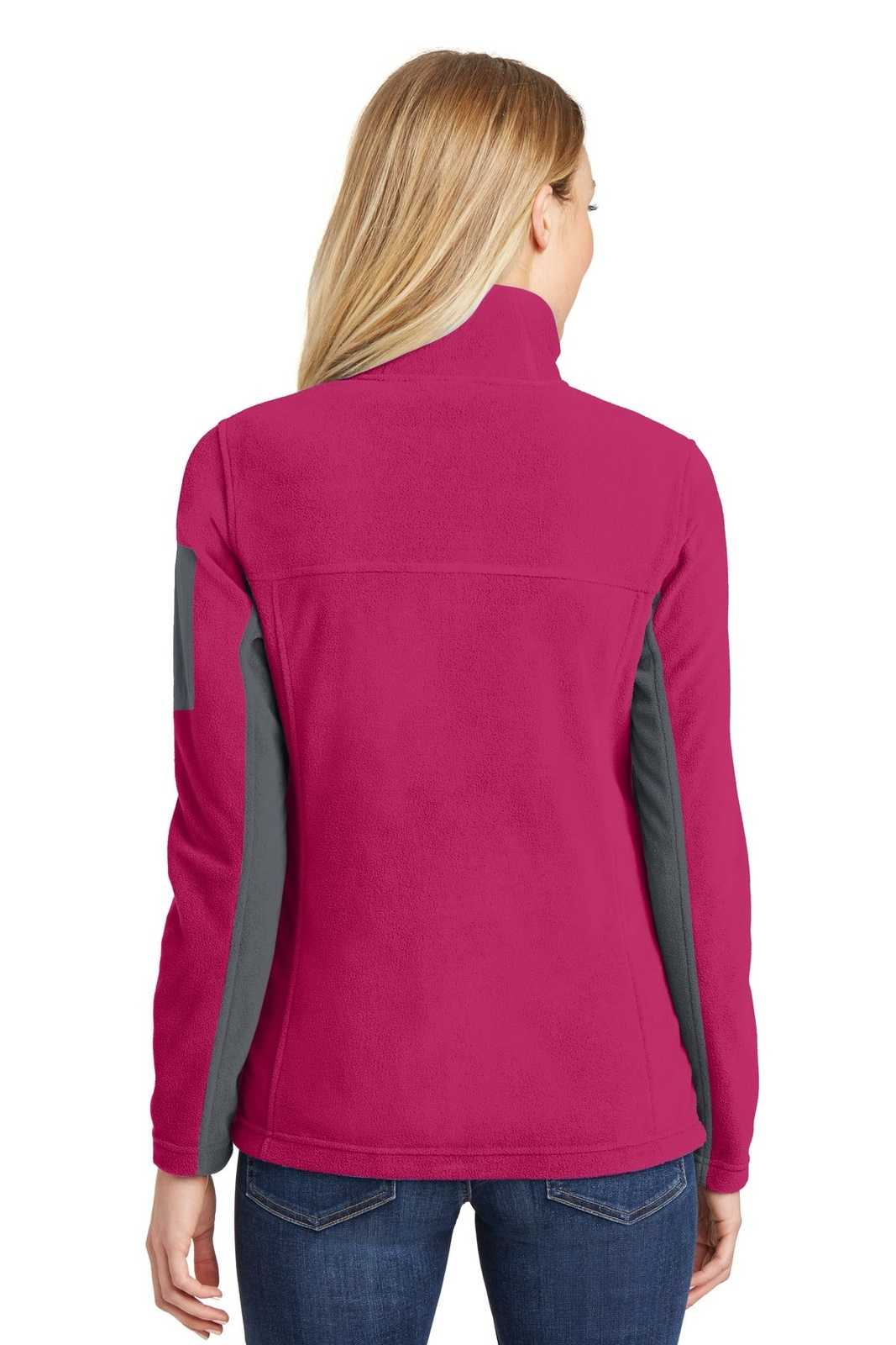 Port Authority L233 Ladies Summit Fleece Full-Zip Jacket - Dark Fuchsia Magnet - HIT a Double - 2