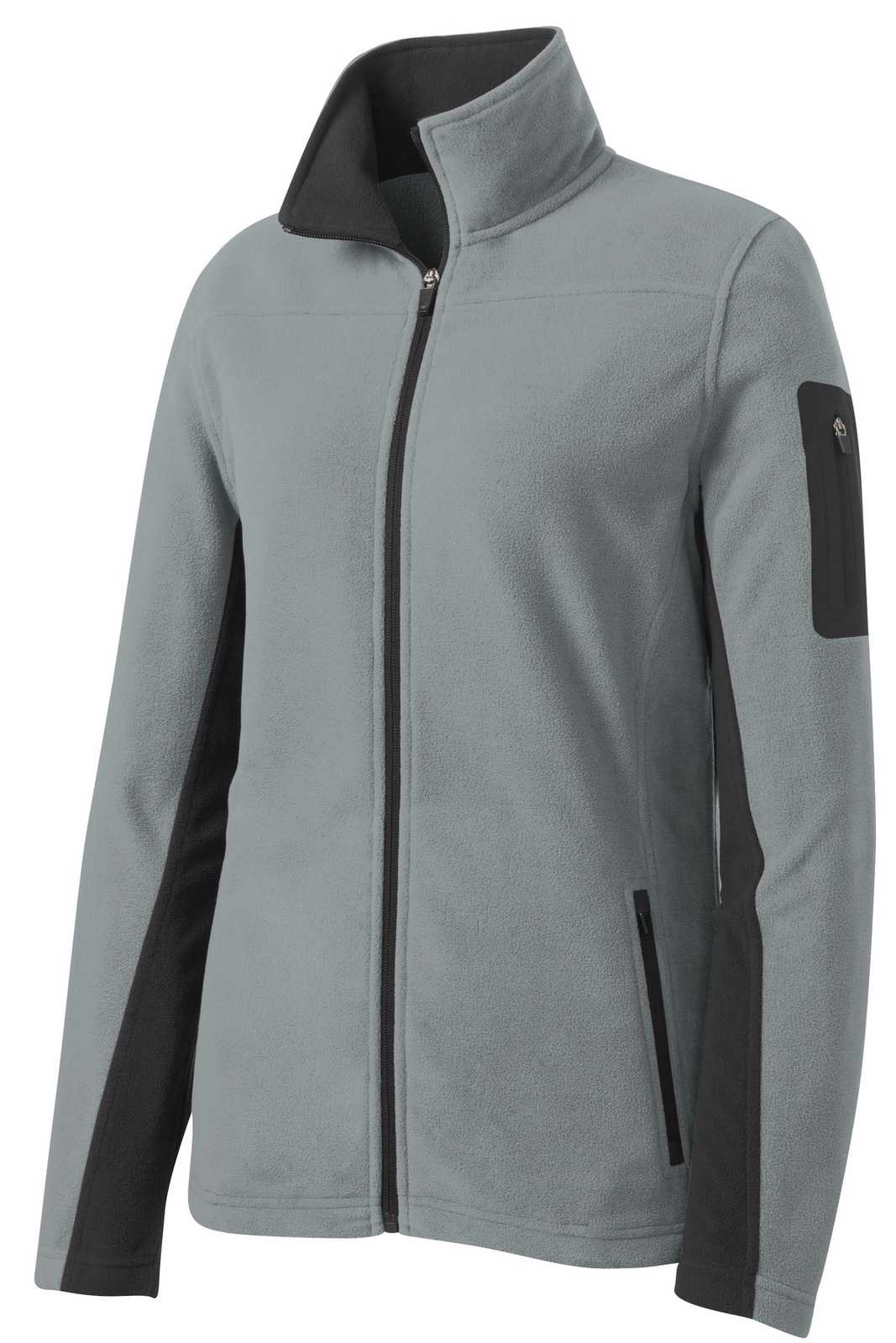Port Authority L233 Ladies Summit Fleece Full-Zip Jacket - Frost Gray Magnet - HIT a Double - 5