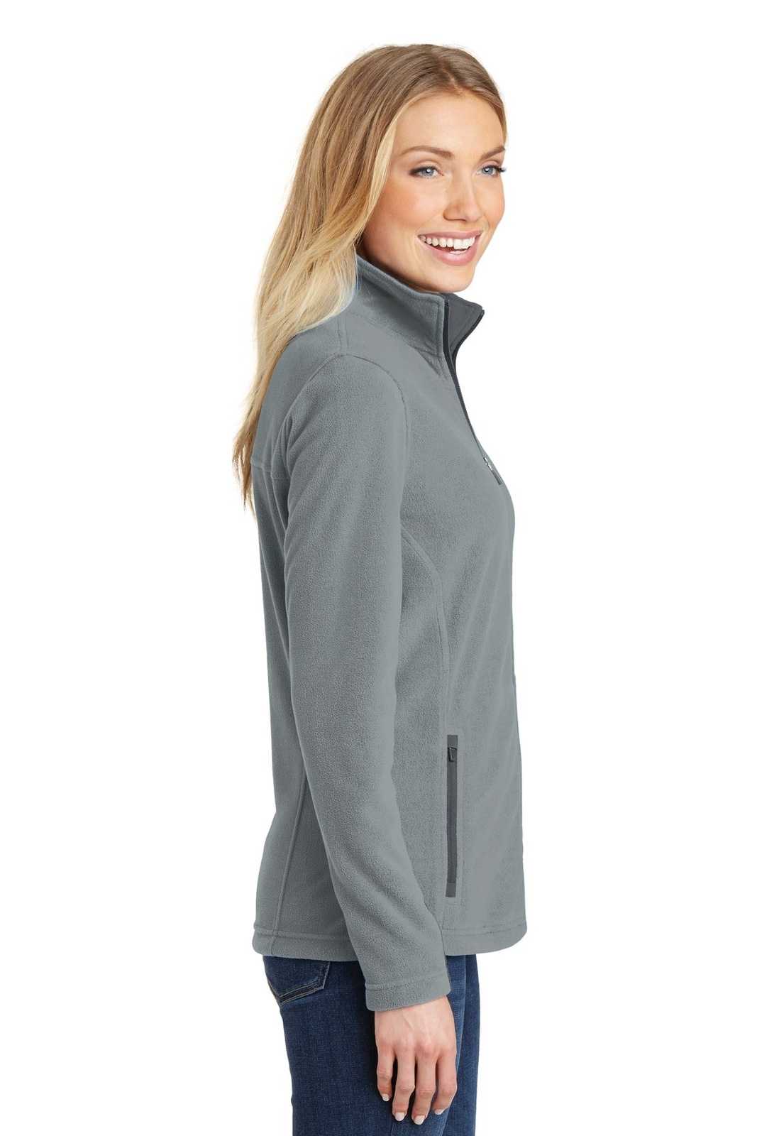 Port Authority L233 Ladies Summit Fleece Full-Zip Jacket - Frost Gray Magnet - HIT a Double - 3