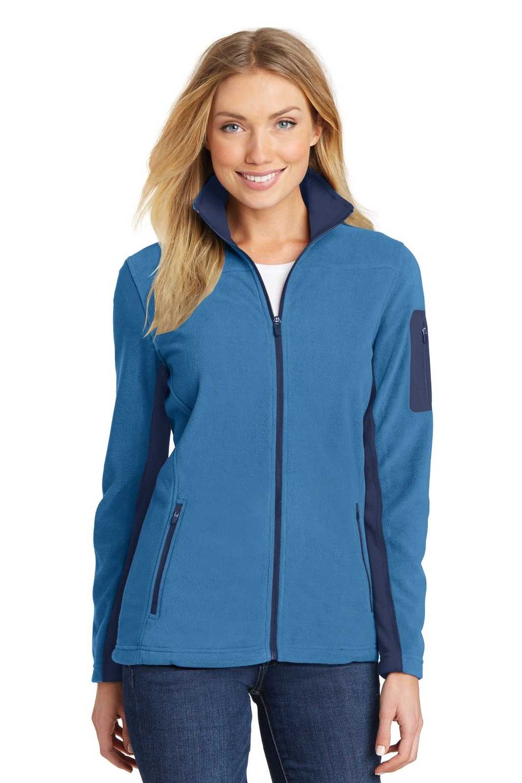 Port Authority L233 Ladies Summit Fleece Full-Zip Jacket - Regal Blue Dress Blue Navy - HIT a Double - 1