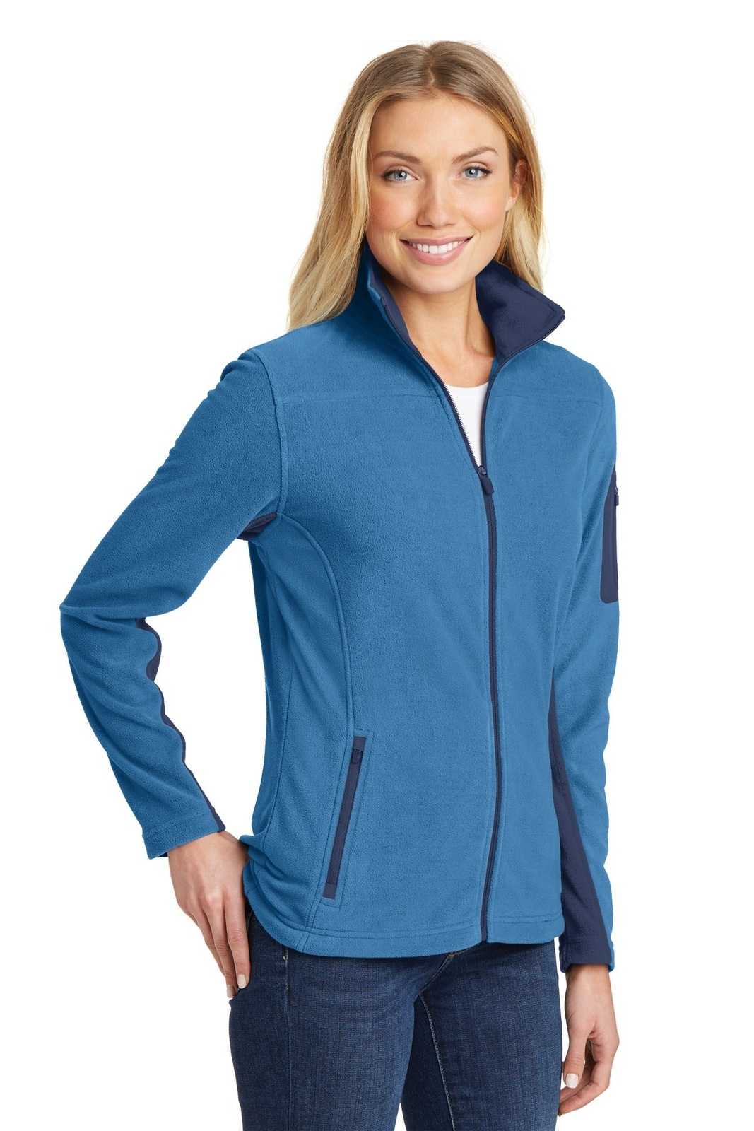 Port Authority L233 Ladies Summit Fleece Full-Zip Jacket - Regal Blue Dress Blue Navy - HIT a Double - 4