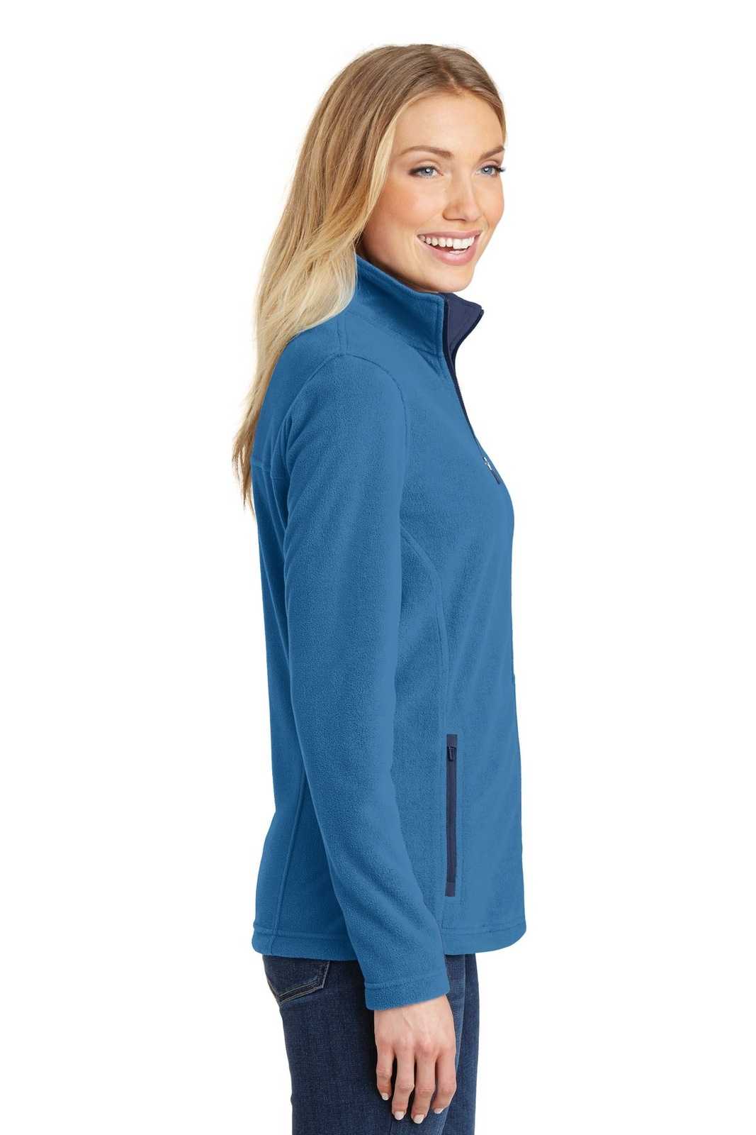 Port Authority L233 Ladies Summit Fleece Full-Zip Jacket - Regal Blue Dress Blue Navy - HIT a Double - 3