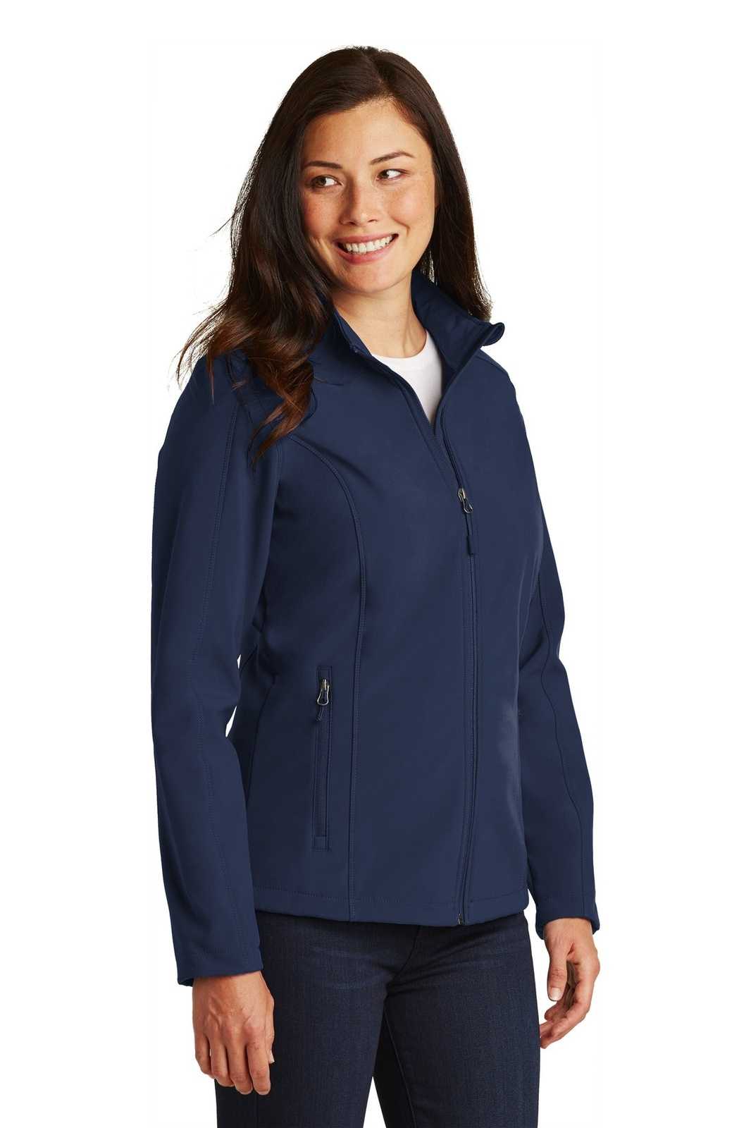 Port Authority L317 Ladies Core Soft Shell Jacket - Dress Blue Navy - HIT a Double - 4