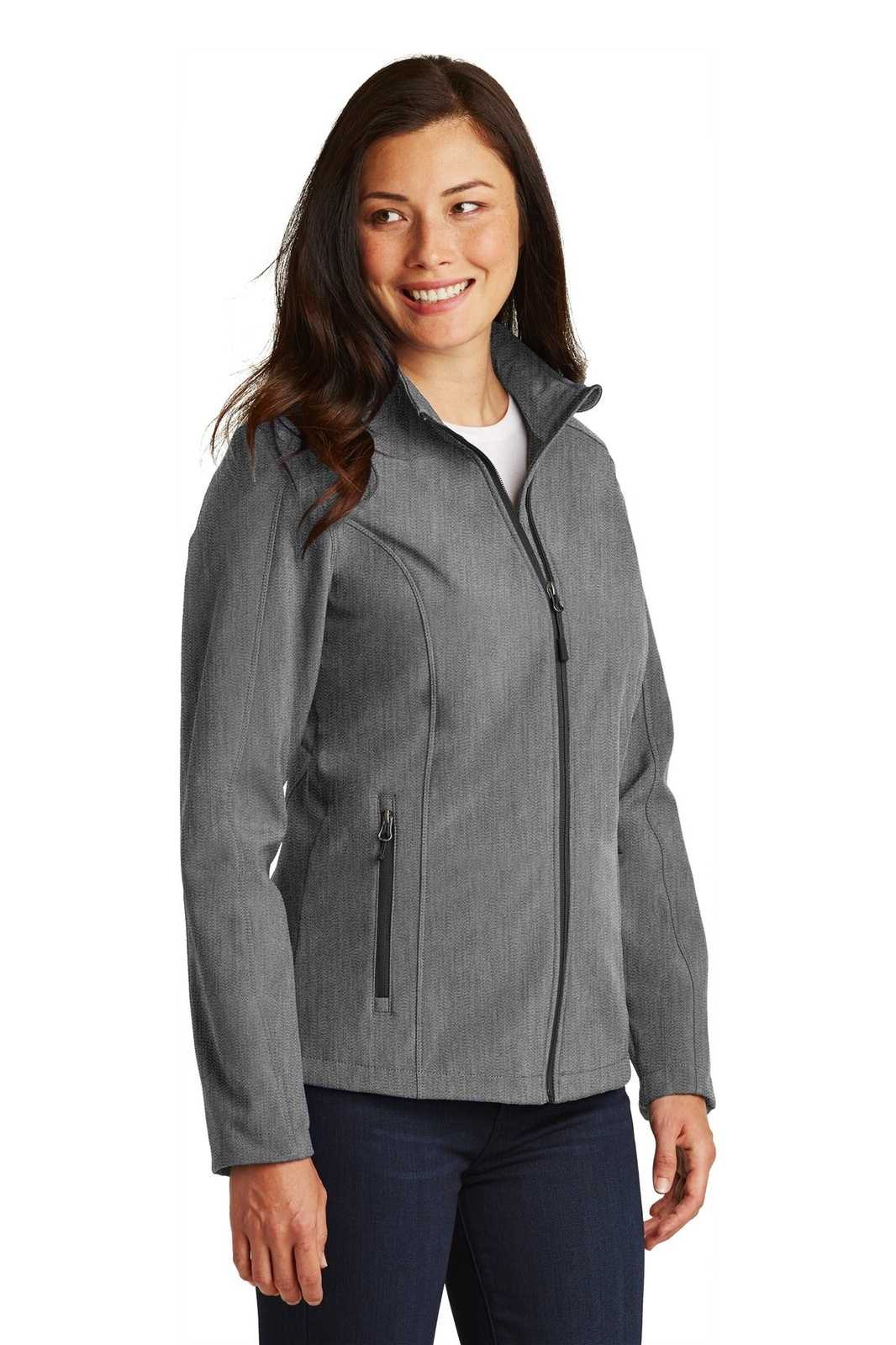 Port Authority L317 Ladies Core Soft Shell Jacket - Pearl Gray Heather - HIT a Double - 4