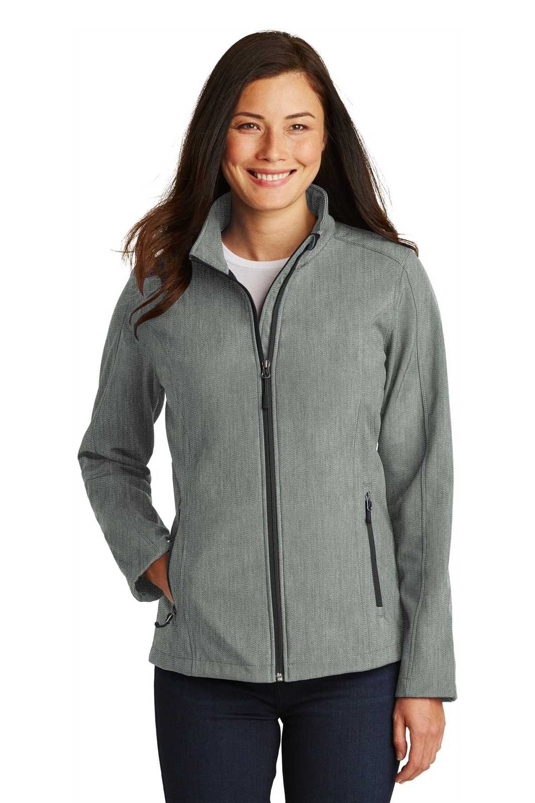 Port Authority L317 Ladies Core Soft Shell Jacket - Pearl Gray Heather - HIT a Double - 1