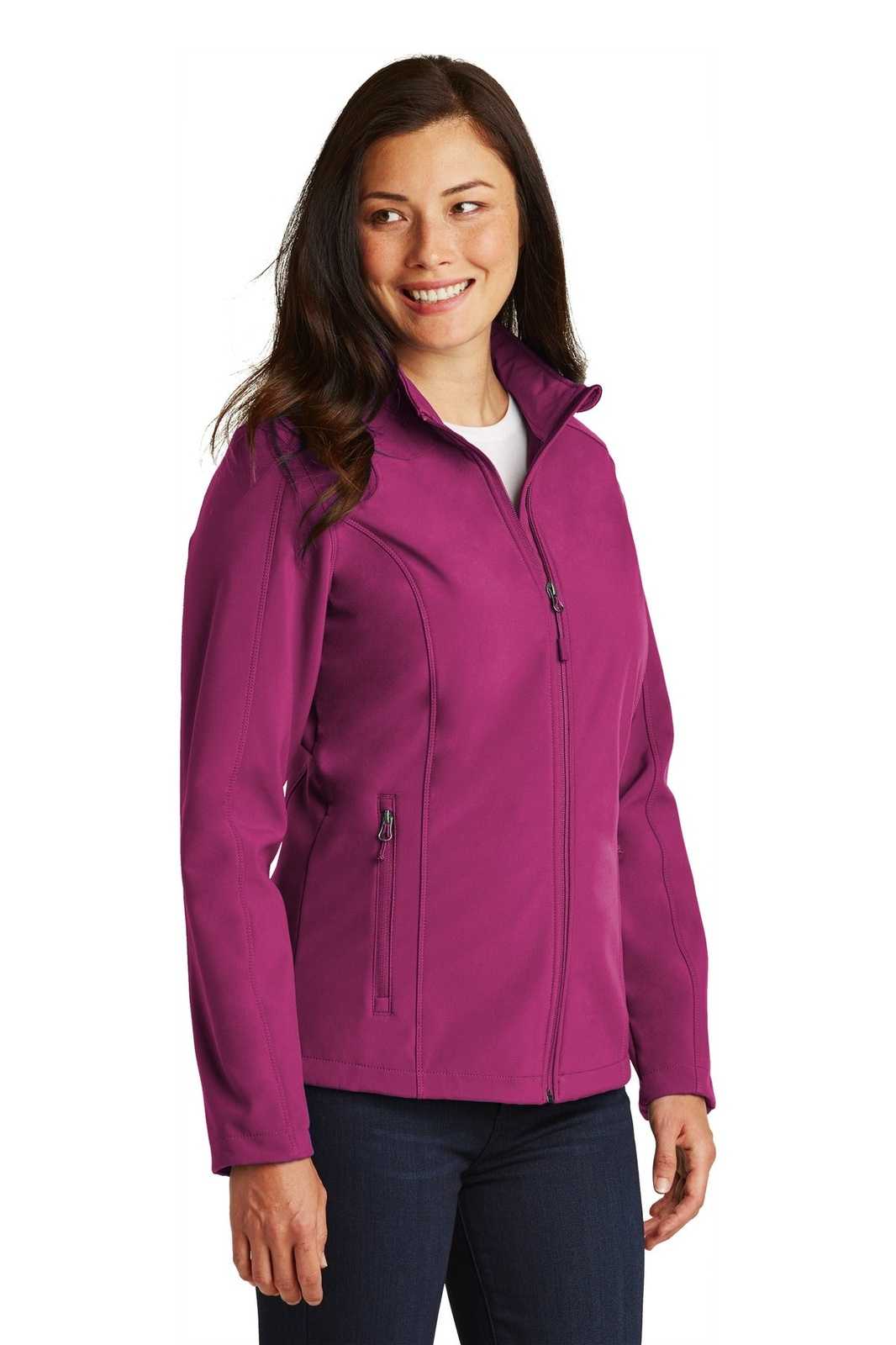 Port Authority L317 Ladies Core Soft Shell Jacket - Very Berry - HIT a Double - 4