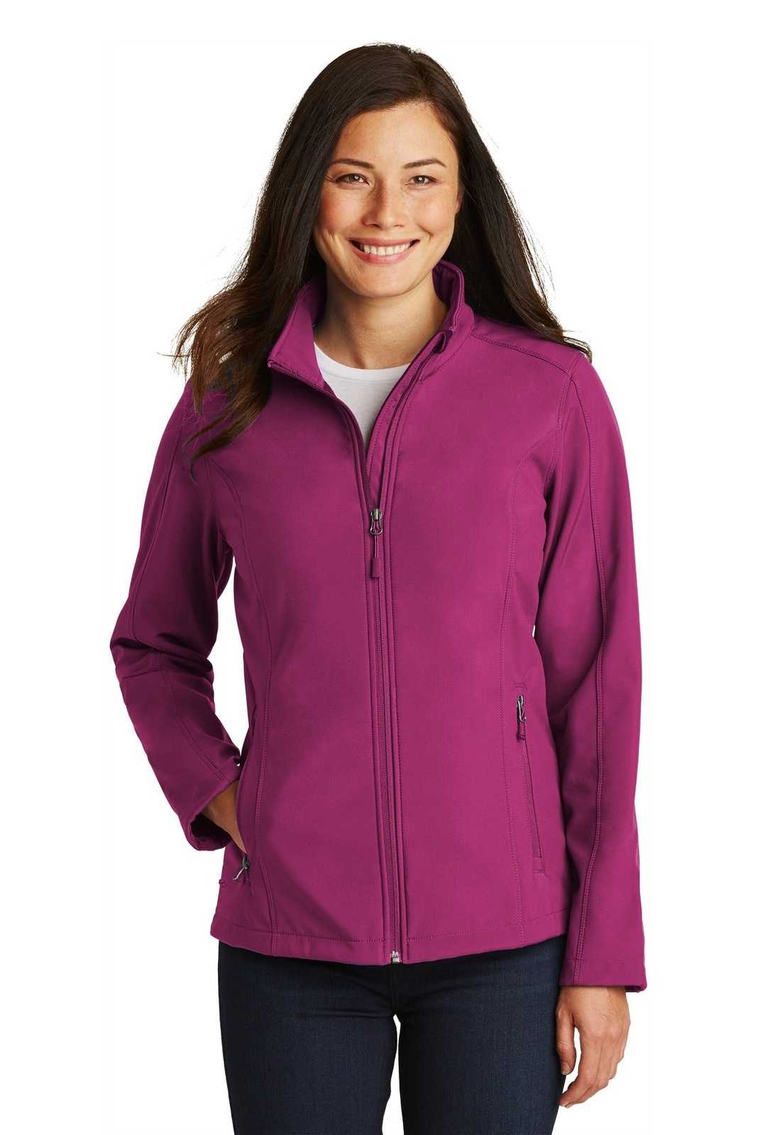 Port Authority L317 Ladies Core Soft Shell Jacket - Very Berry - HIT a Double - 1