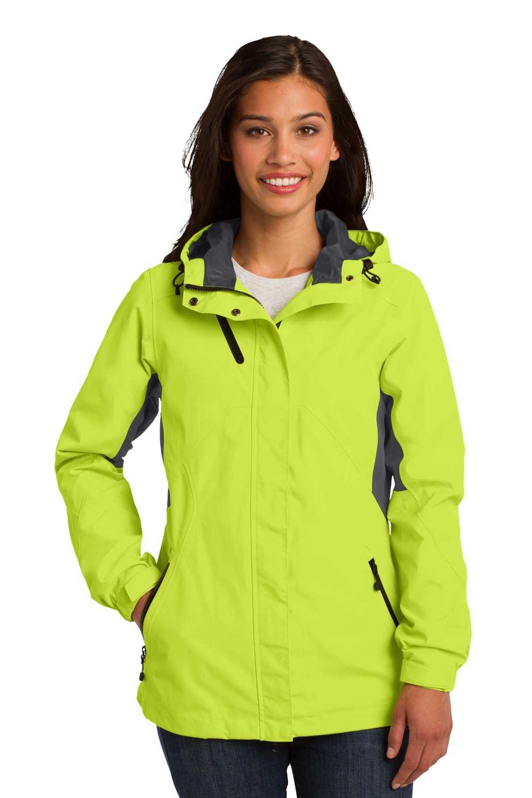Port Authority L322 Ladies Cascade Waterproof Jacket - Charge Green Magnet - HIT a Double - 1