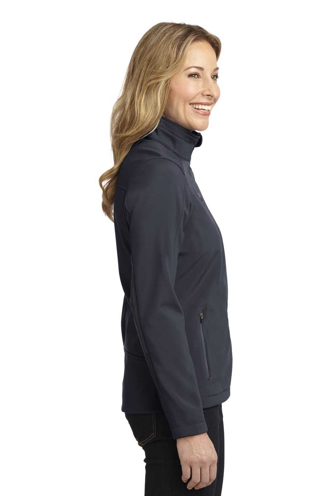 Port Authority L324 Ladies Welded Soft Shell Jacket - Battleship Gray - HIT a Double - 3