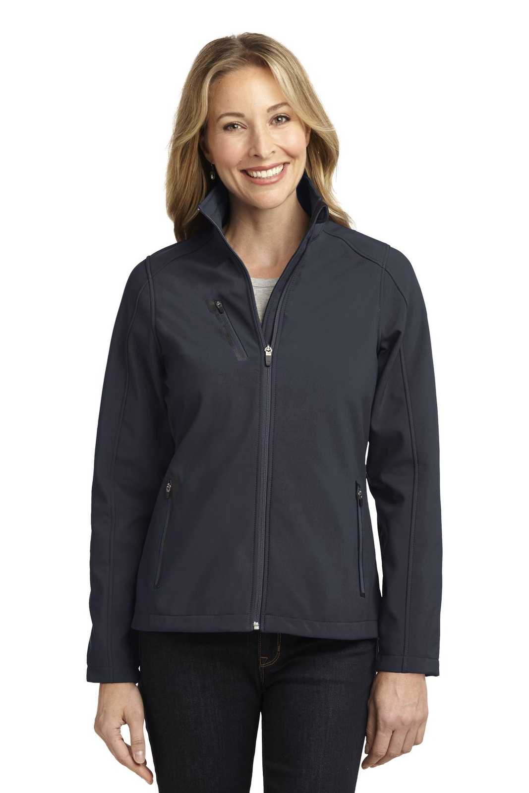 Port Authority L324 Ladies Welded Soft Shell Jacket - Battleship Gray - HIT a Double - 1