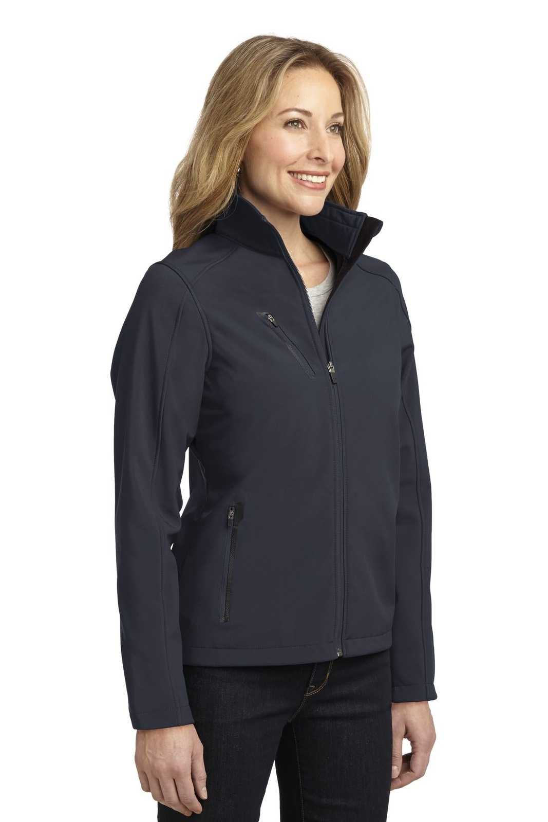 Port Authority L324 Ladies Welded Soft Shell Jacket - Battleship Gray - HIT a Double - 4