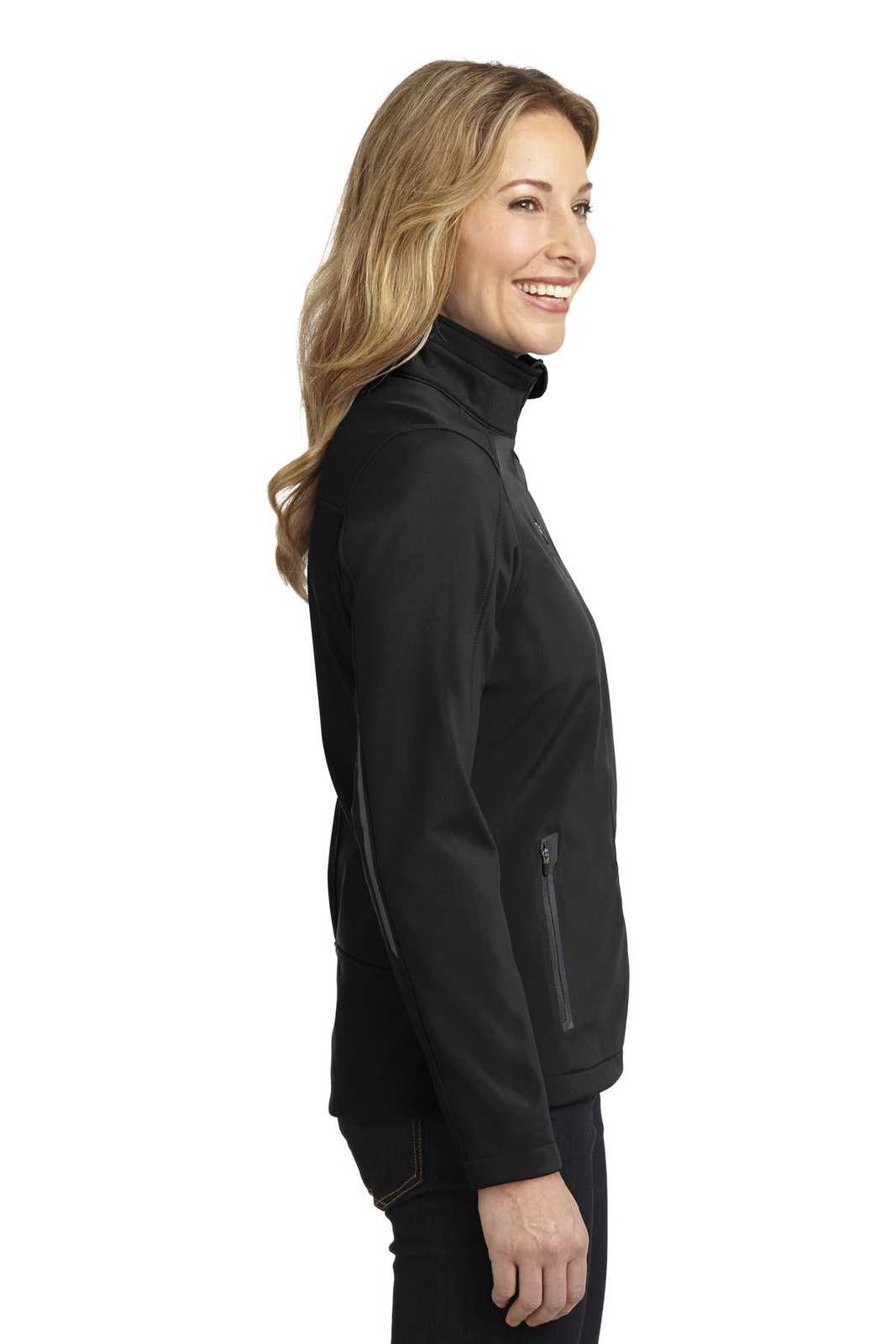 Port Authority L324 Ladies Welded Soft Shell Jacket - Black - HIT a Double - 3