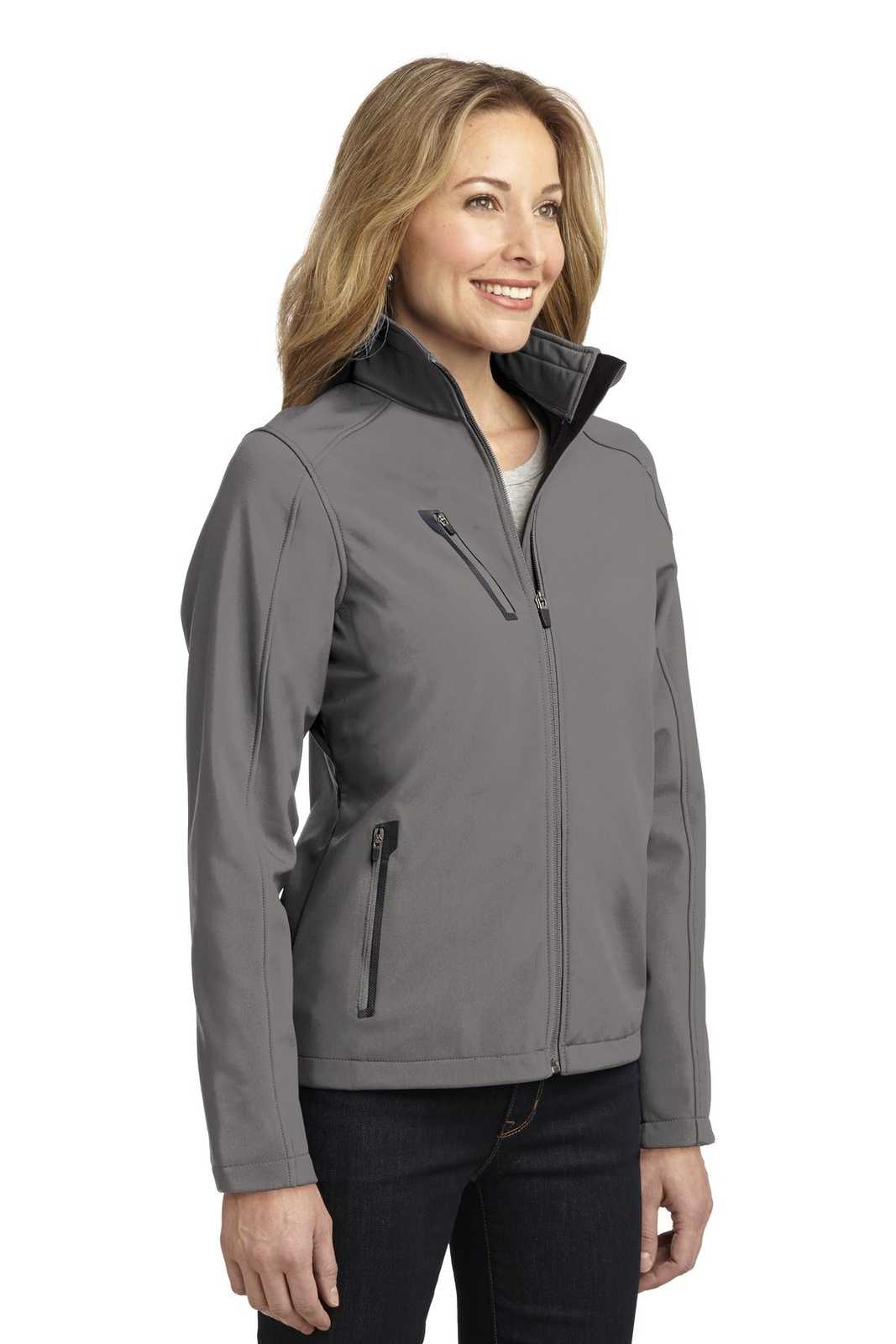 Port Authority L324 Ladies Welded Soft Shell Jacket - Deep Smoke - HIT a Double - 4