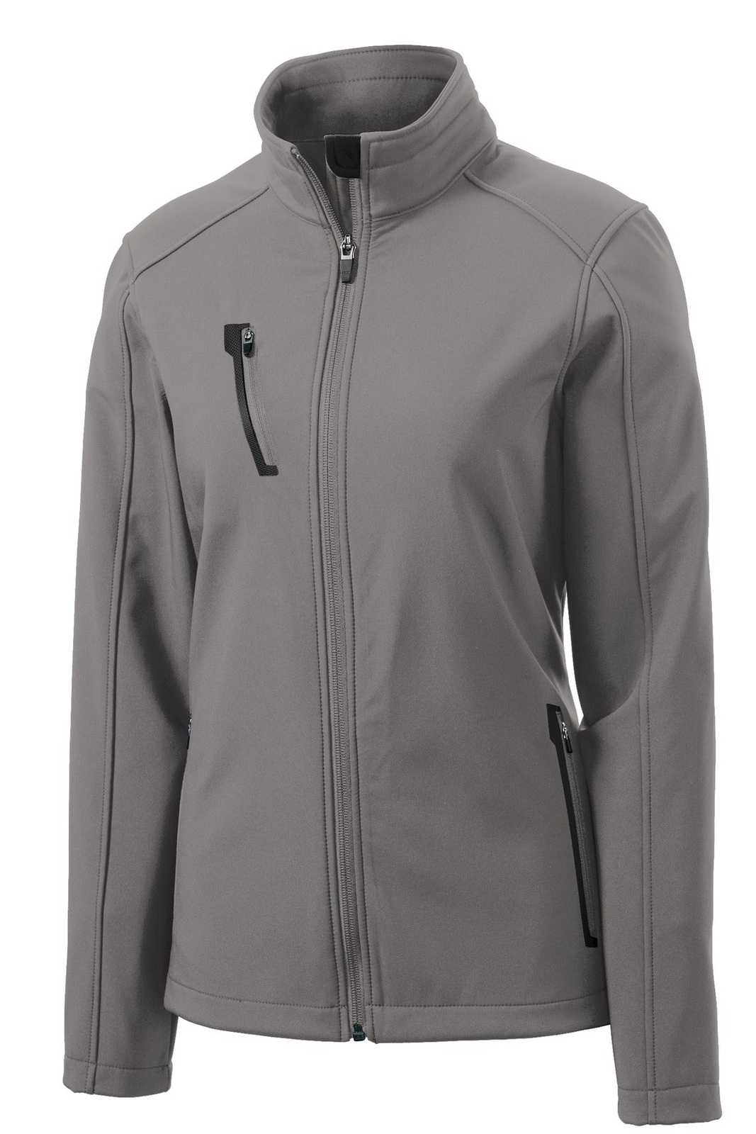 Port Authority L324 Ladies Welded Soft Shell Jacket - Deep Smoke - HIT a Double - 5