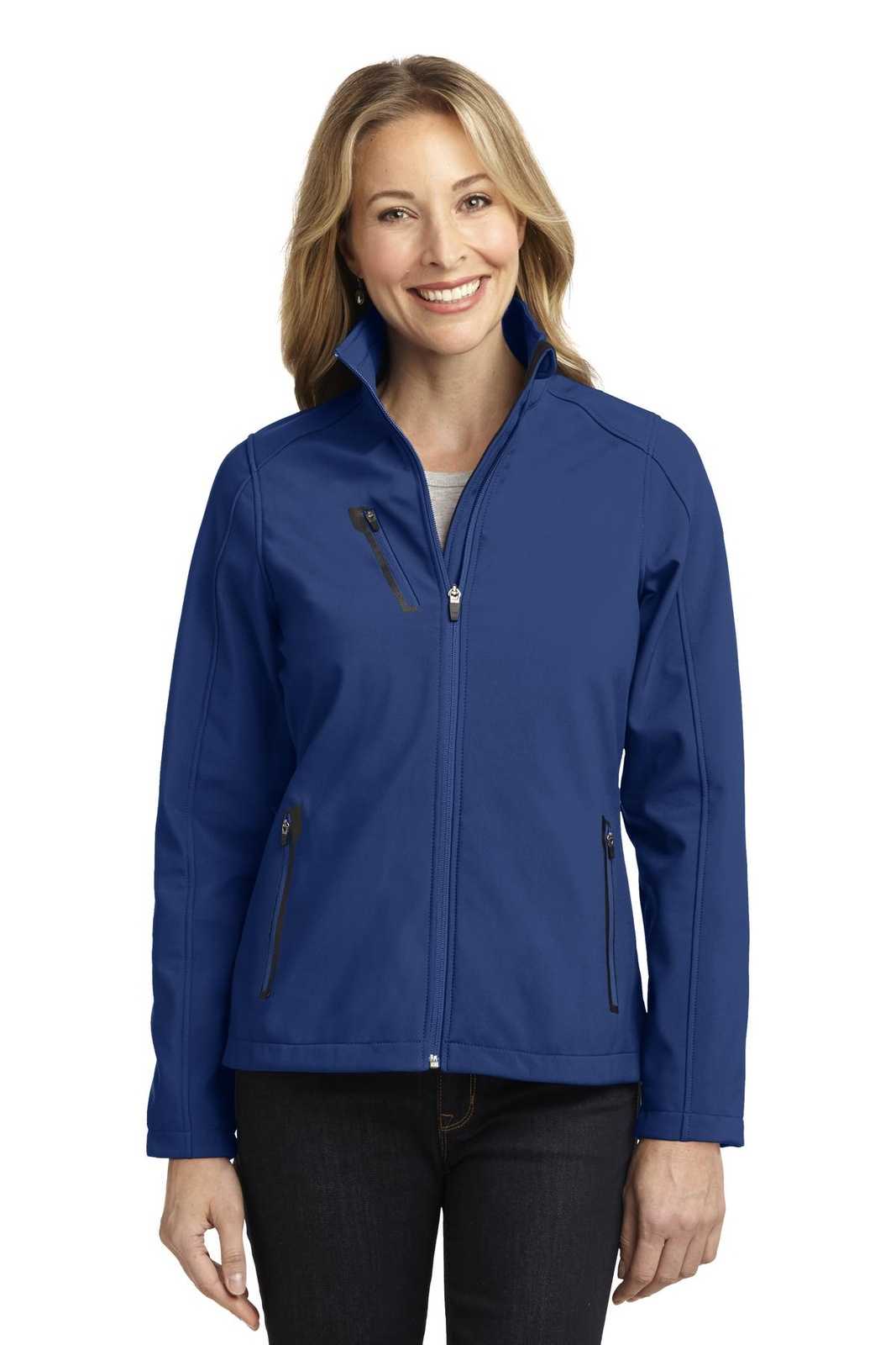 Port Authority L324 Ladies Welded Soft Shell Jacket - Estate Blue - HIT a Double - 1