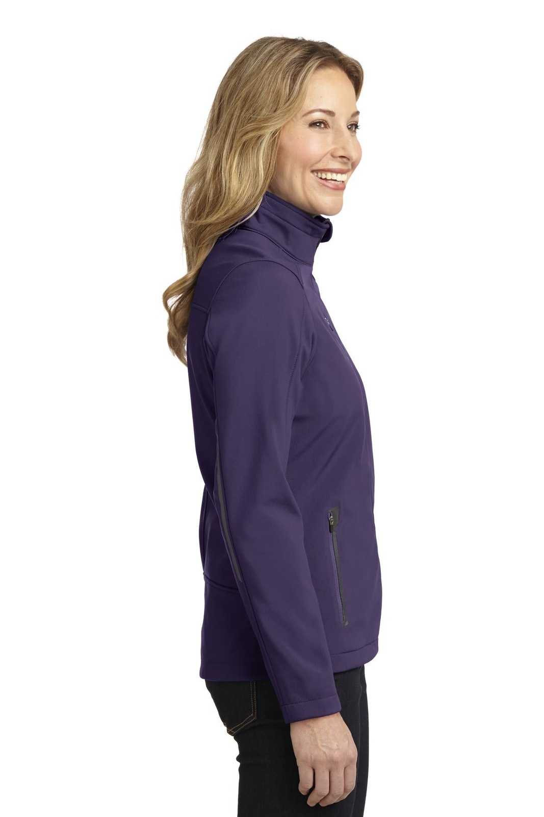 Port Authority L324 Ladies Welded Soft Shell Jacket - Posh Purple - HIT a Double - 3