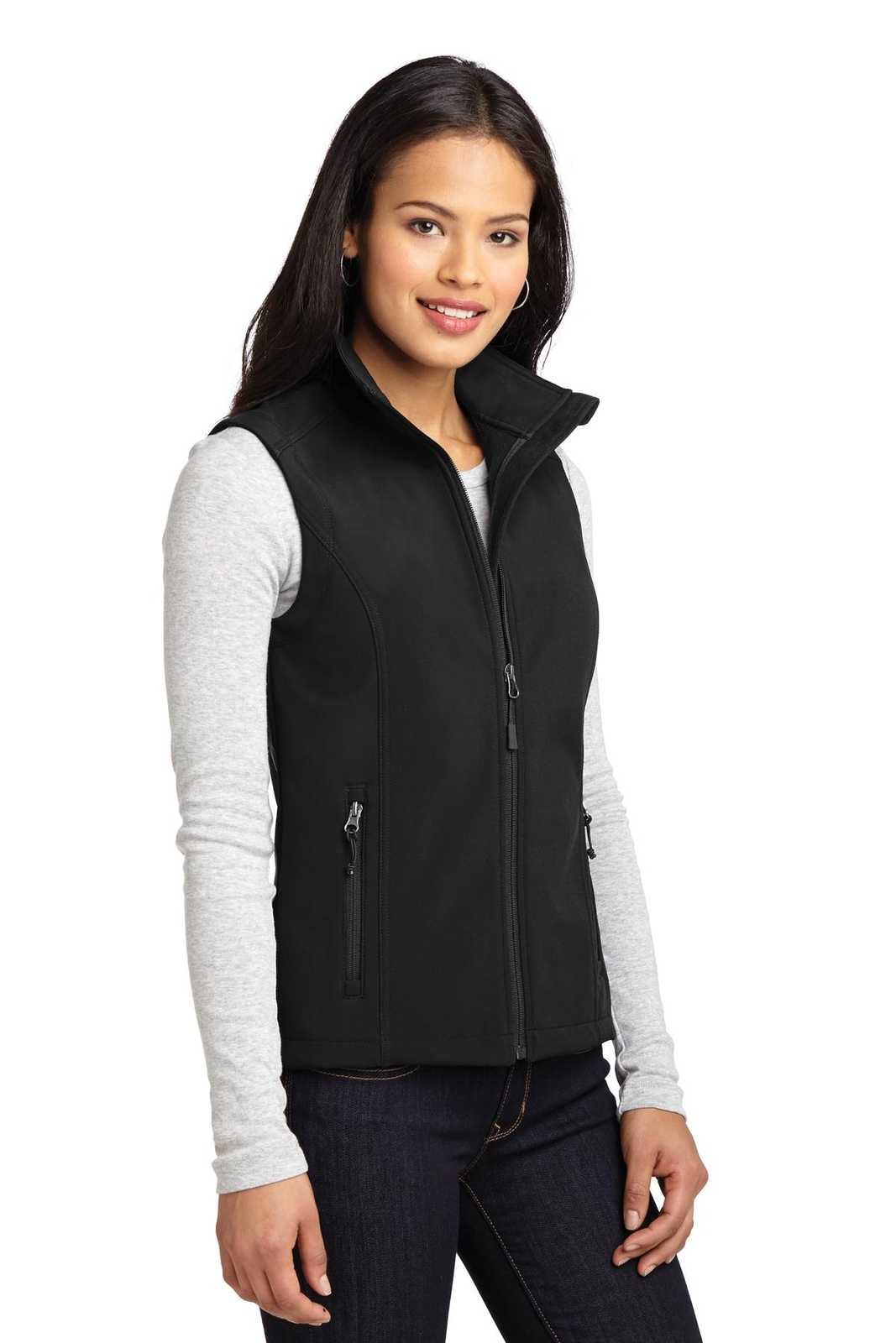Port Authority L325 Ladies Core Soft Shell Vest - Black - HIT a Double - 4