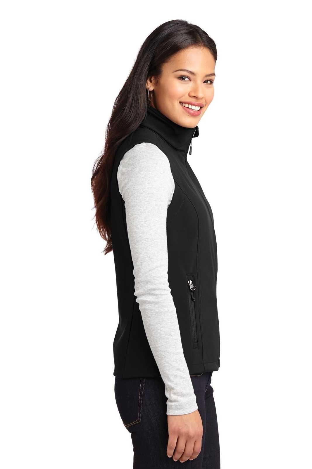 Port Authority L325 Ladies Core Soft Shell Vest - Black - HIT a Double - 3