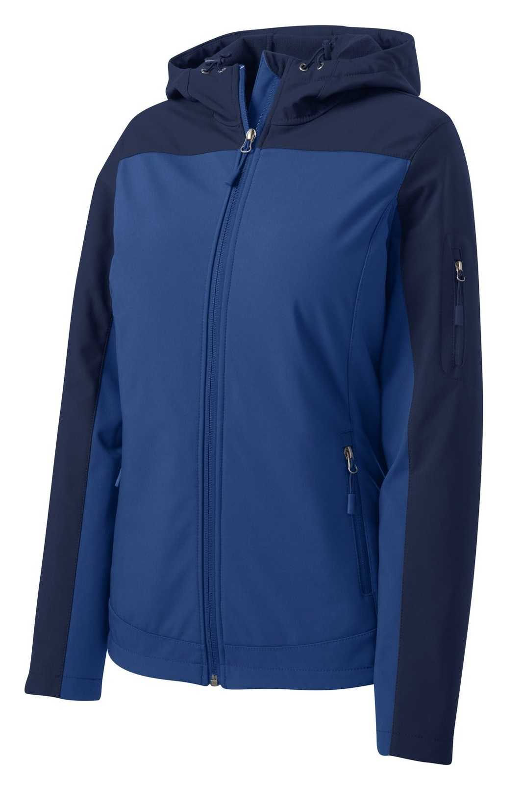 Port Authority L335 Ladies Hooded Core Soft Shell Jacket - Night Sky Blue Dress Blue Navy - HIT a Double - 5