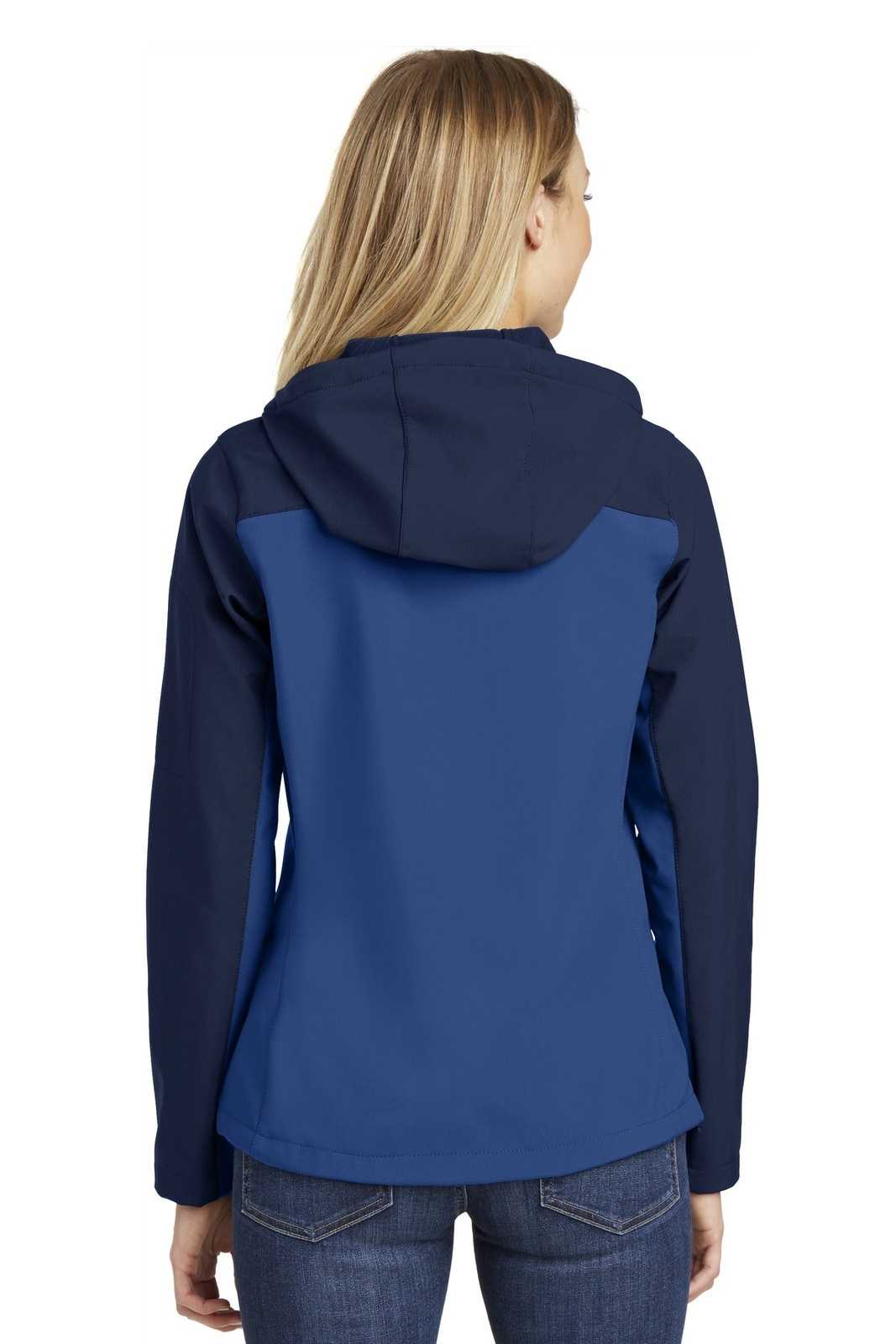 Port Authority L335 Ladies Hooded Core Soft Shell Jacket - Night Sky Blue Dress Blue Navy - HIT a Double - 2