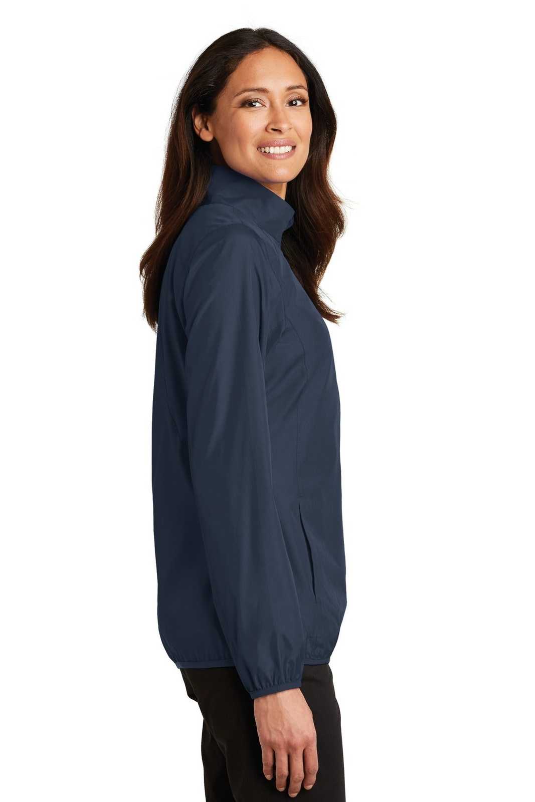 Port Authority L344 Ladies Zephyr Full-Zip Jacket - Dress Blue Navy - HIT a Double - 3