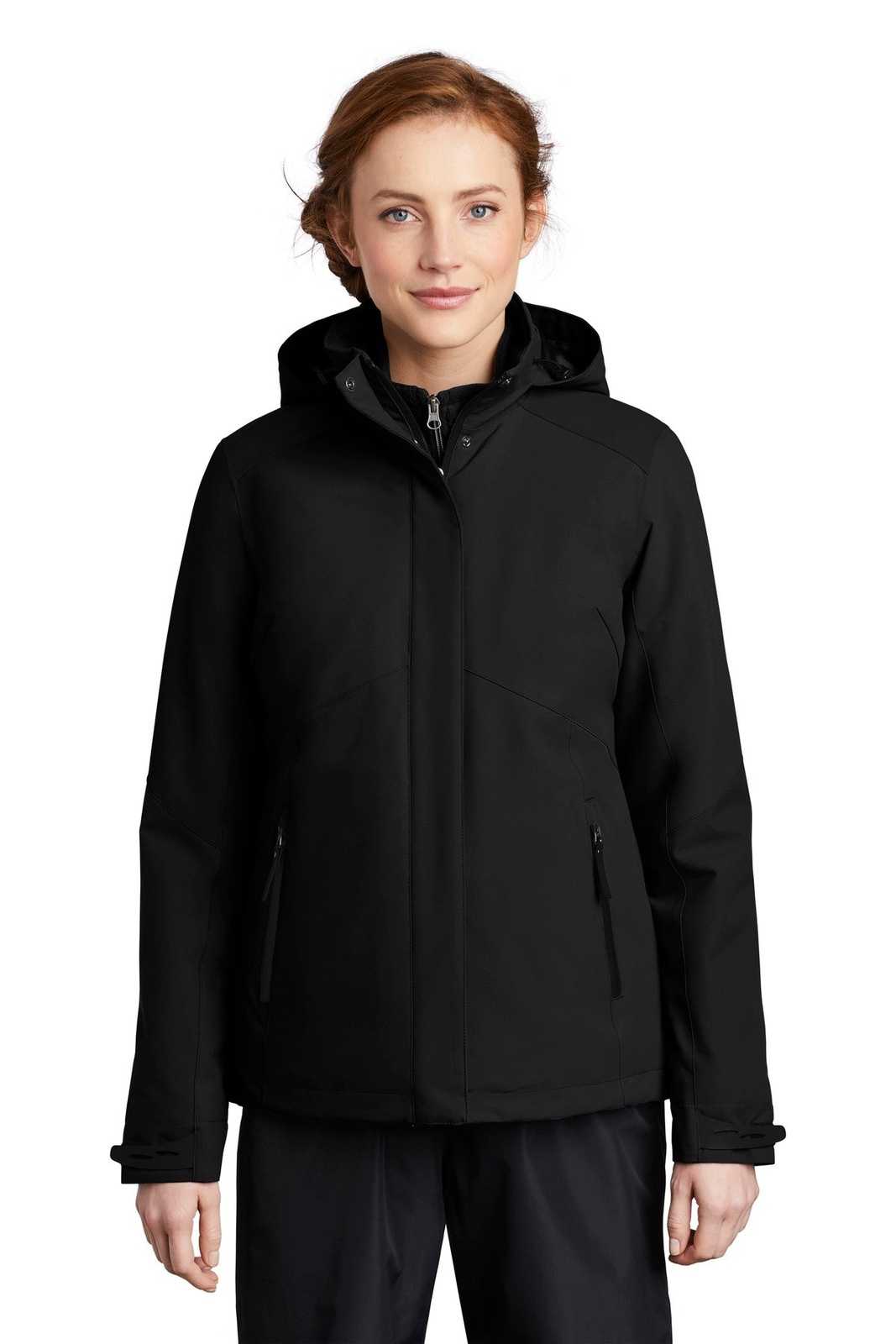 Port Authority L405 Ladies Insulated Waterproof Tech Jacket - Deep Black - HIT a Double - 1