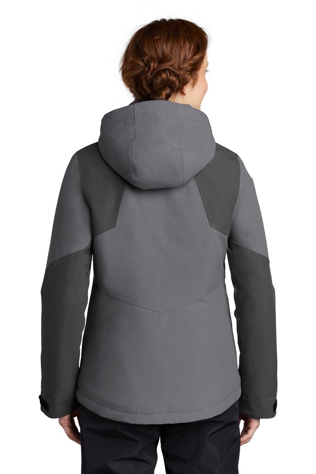 Port Authority L405 Ladies Insulated Waterproof Tech Jacket - Shadow Gray Storm Gray - HIT a Double - 2
