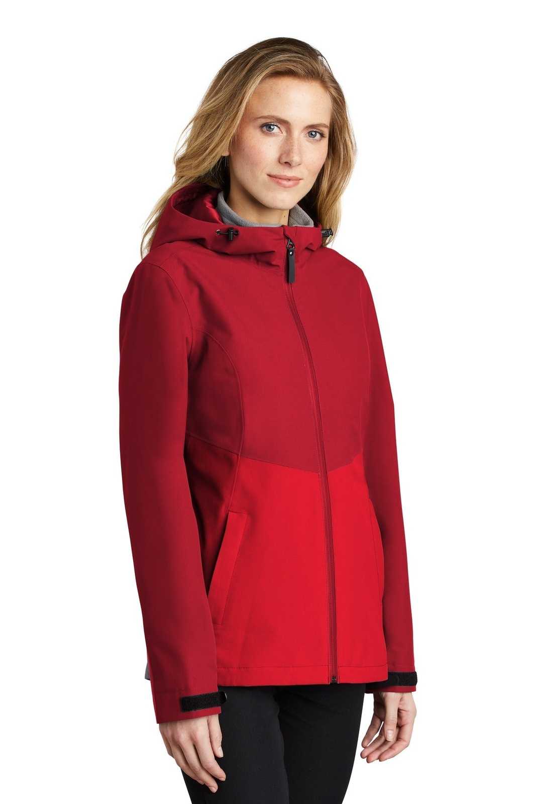 Port Authority L406 Ladies Tech Rain Jacket - Sangria True Red - HIT a Double - 4