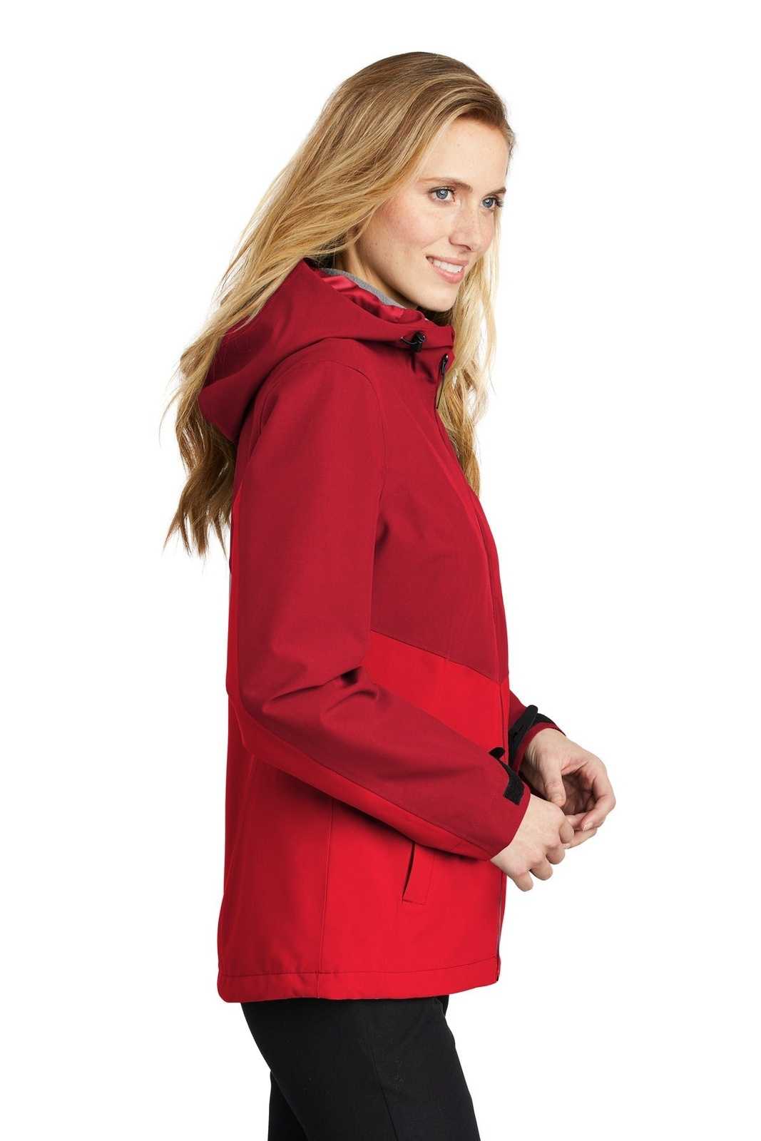 Port Authority L406 Ladies Tech Rain Jacket - Sangria True Red - HIT a Double - 3