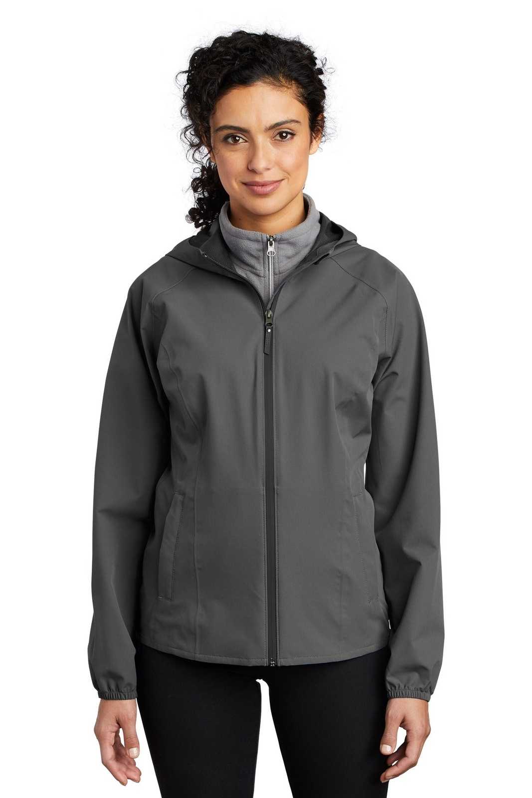 Port Authority L407 Ladies Essential Rain Jacket - Graphite Gray - HIT a Double - 1
