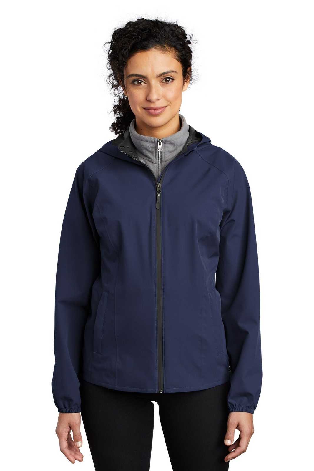 Port Authority L407 Ladies Essential Rain Jacket - True Navy - HIT a Double - 1