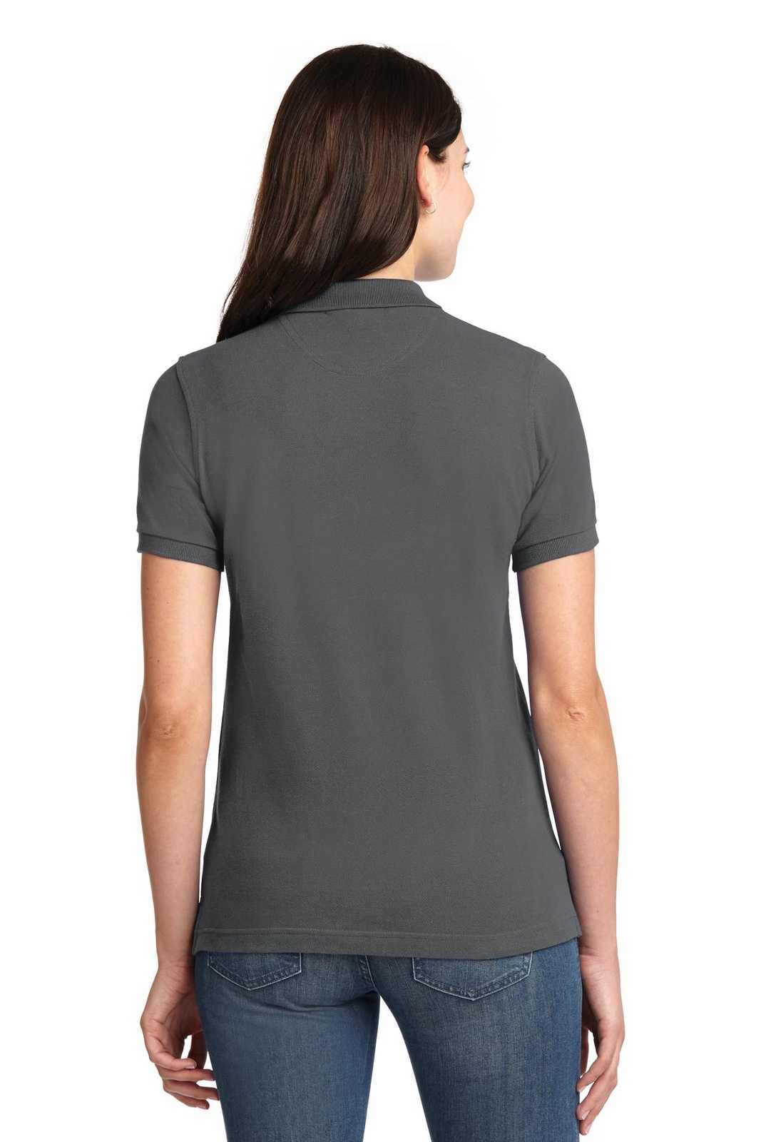 Port Authority L420 Ladies Heavyweight Cotton Pique Polo - Steel Gray - HIT a Double - 2