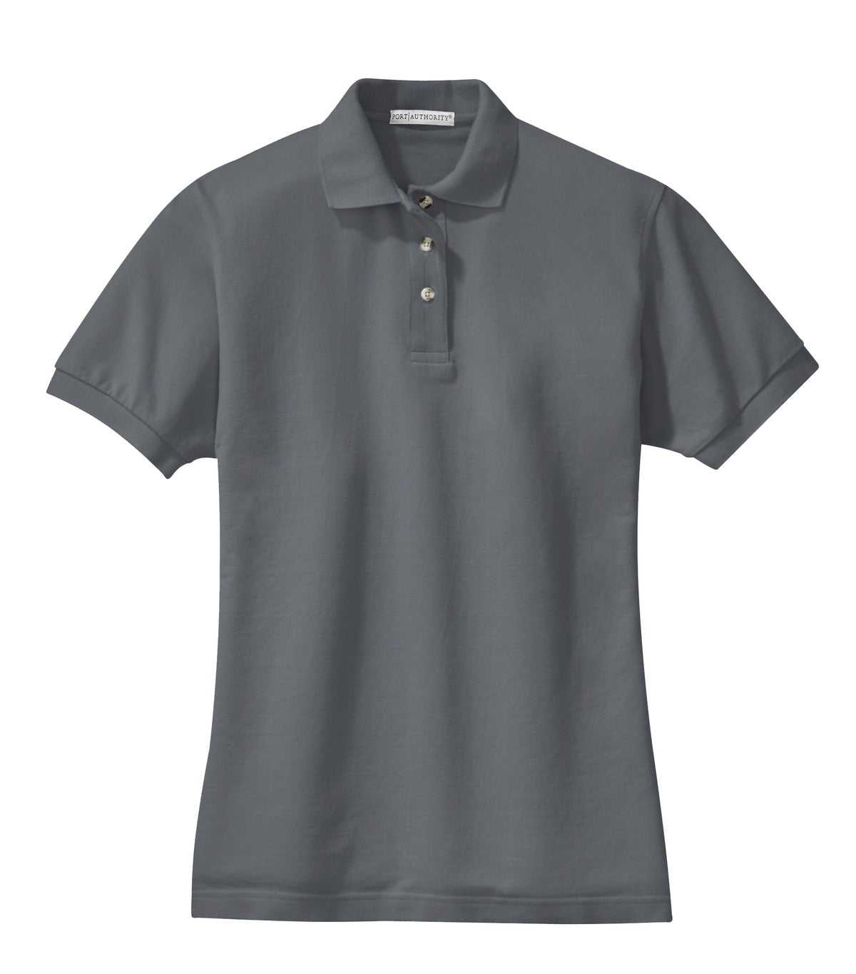 Port Authority L420 Ladies Heavyweight Cotton Pique Polo - Steel Gray - HIT a Double - 5