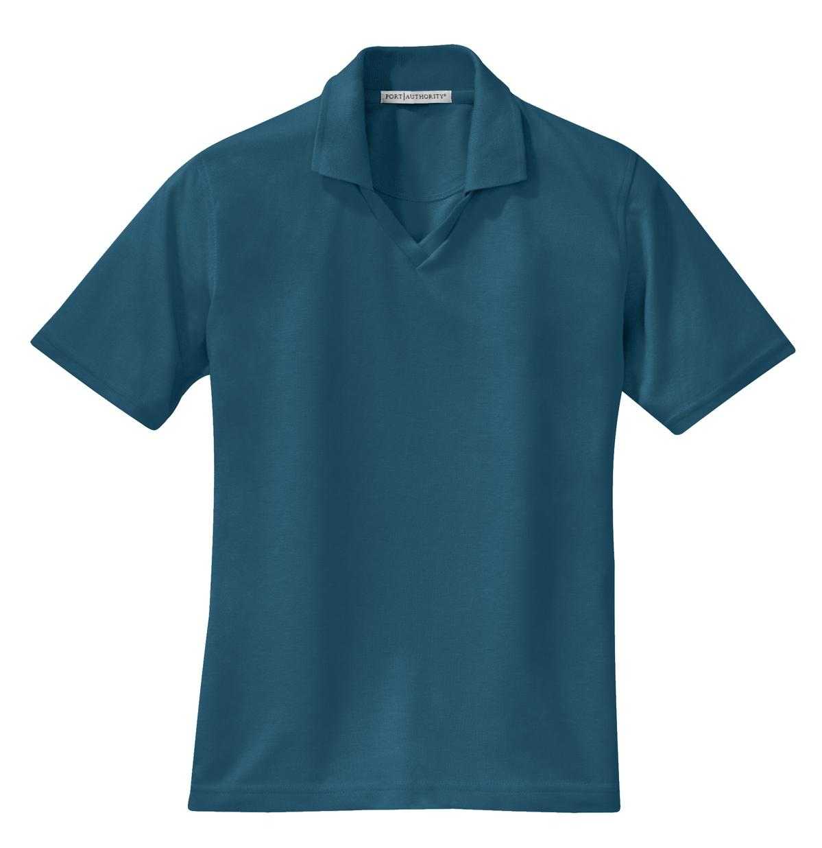Port Authority L455 Ladies Rapid Dry Polo - Moroccan Blue - HIT a Double - 5