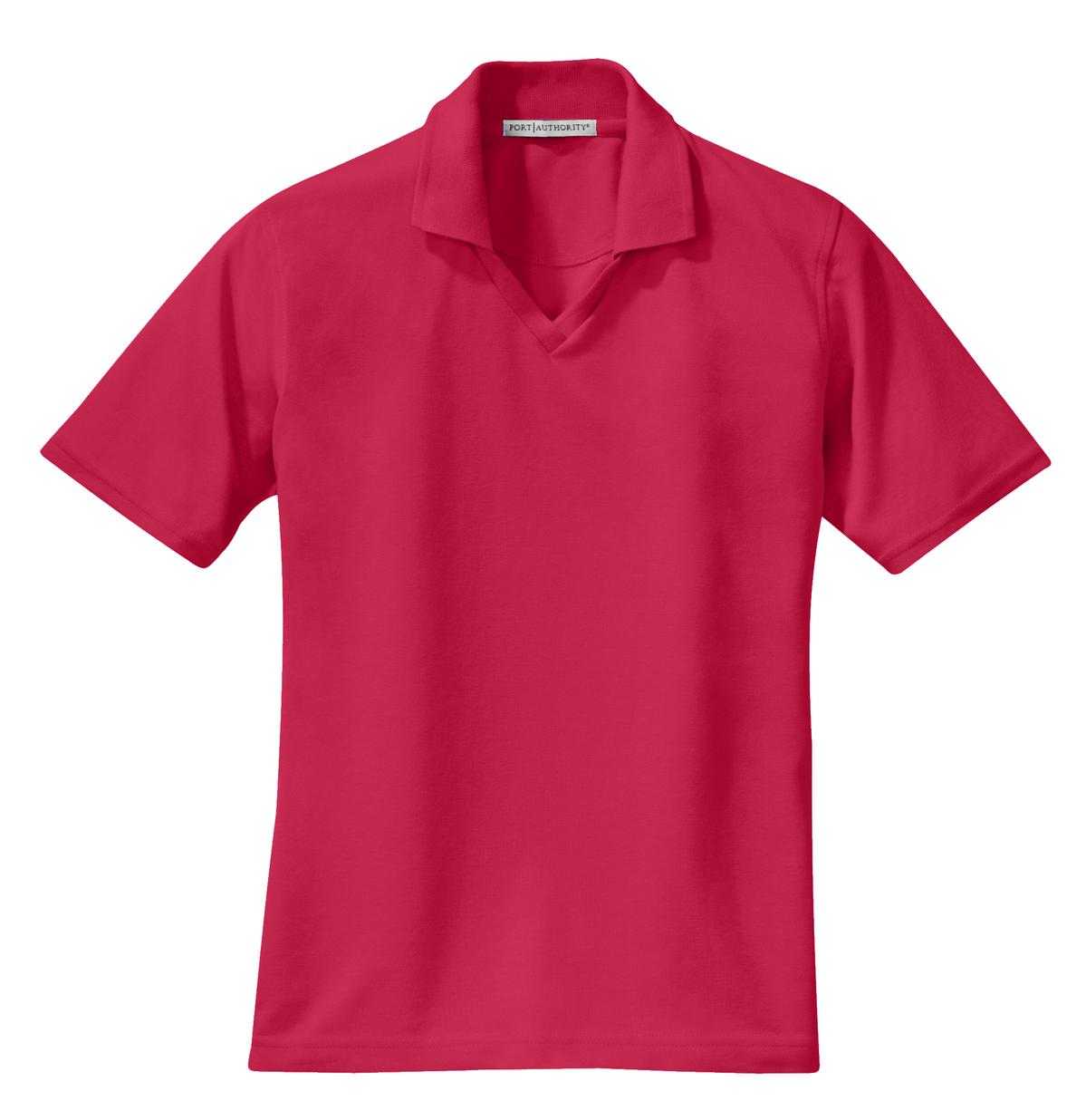 Port Authority L455 Ladies Rapid Dry Polo - Red - HIT a Double - 5