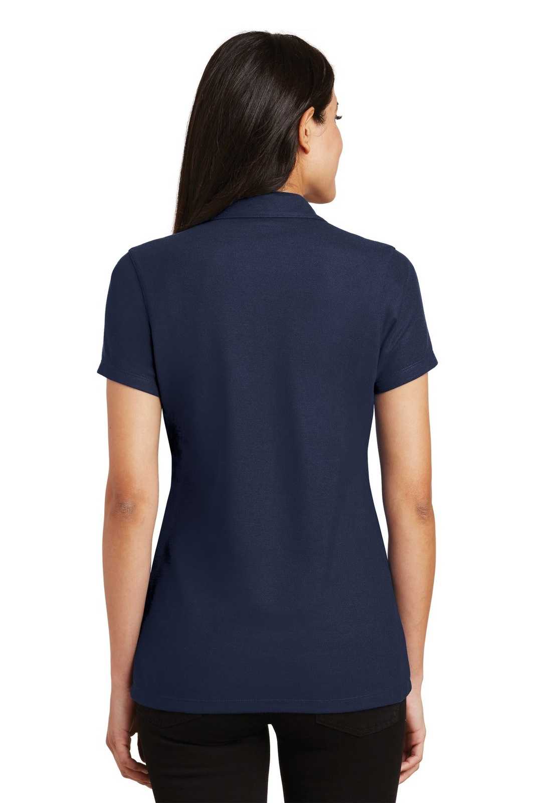 Port Authority L5001 Ladies Silk Touch Y-Neck Polo - Navy - HIT a Double - 2