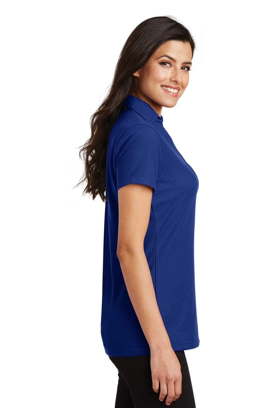 Port Authority L5001 Ladies Silk Touch Y-Neck Polo - Royal - HIT a Double - 3
