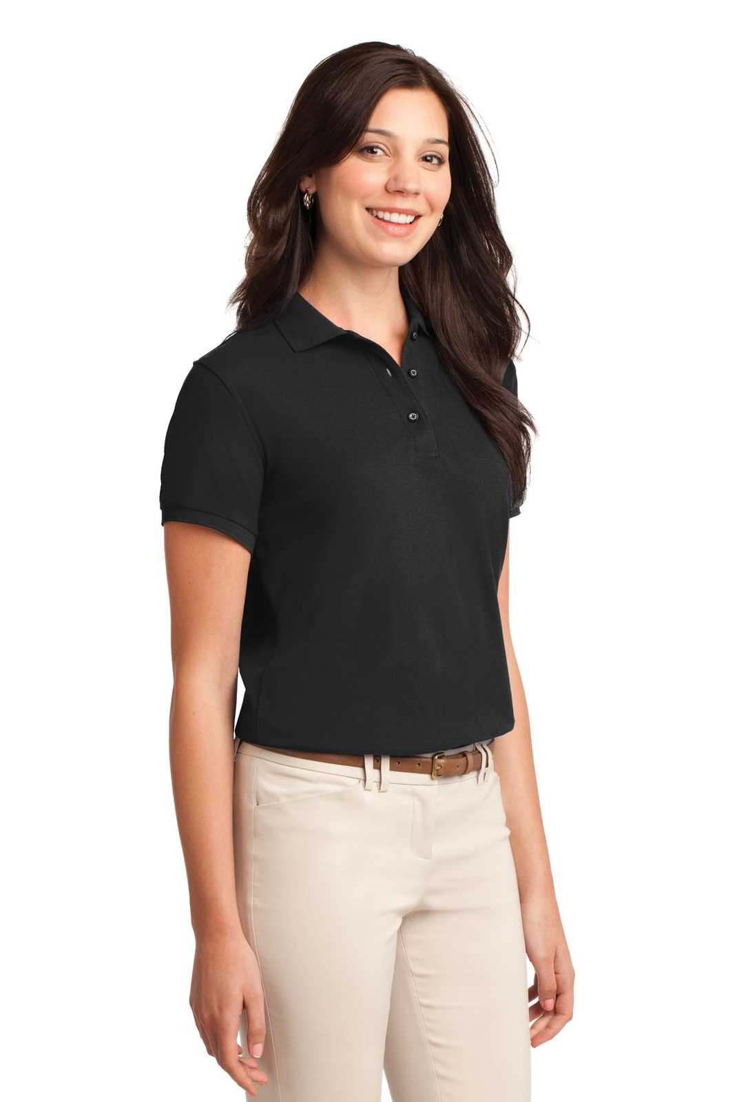 Port Authority L500 Ladies Silk Touch Polo - Black - HIT a Double - 4