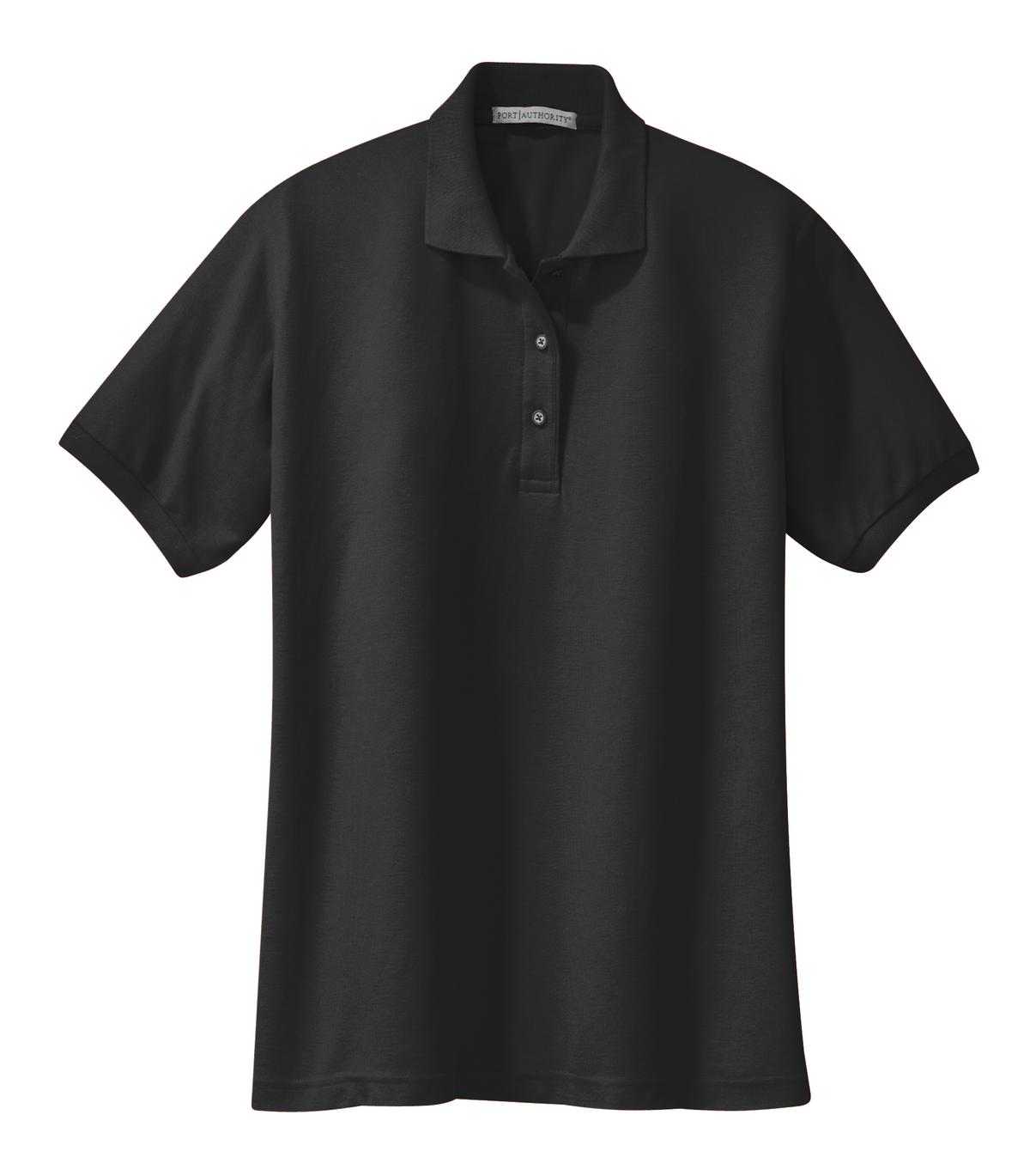 Port Authority L500 Ladies Silk Touch Polo - Black - HIT a Double - 5