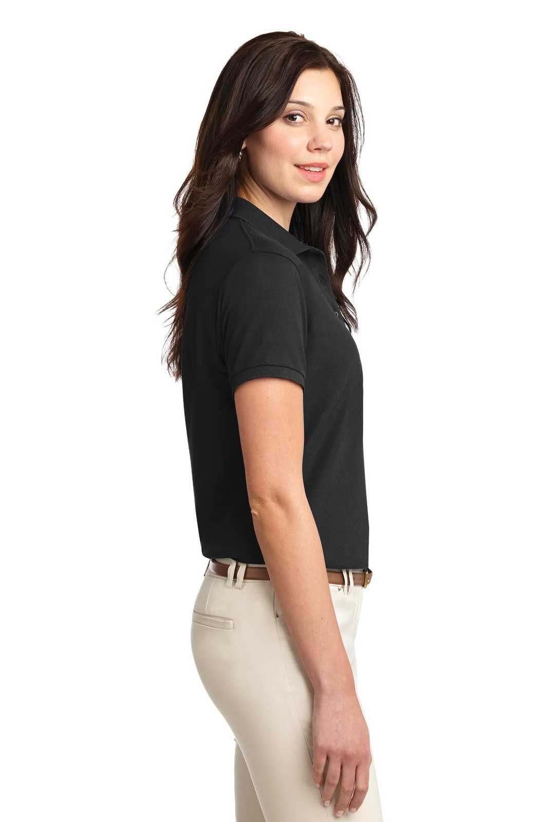 Port Authority L500 Ladies Silk Touch Polo - Black - HIT a Double - 3