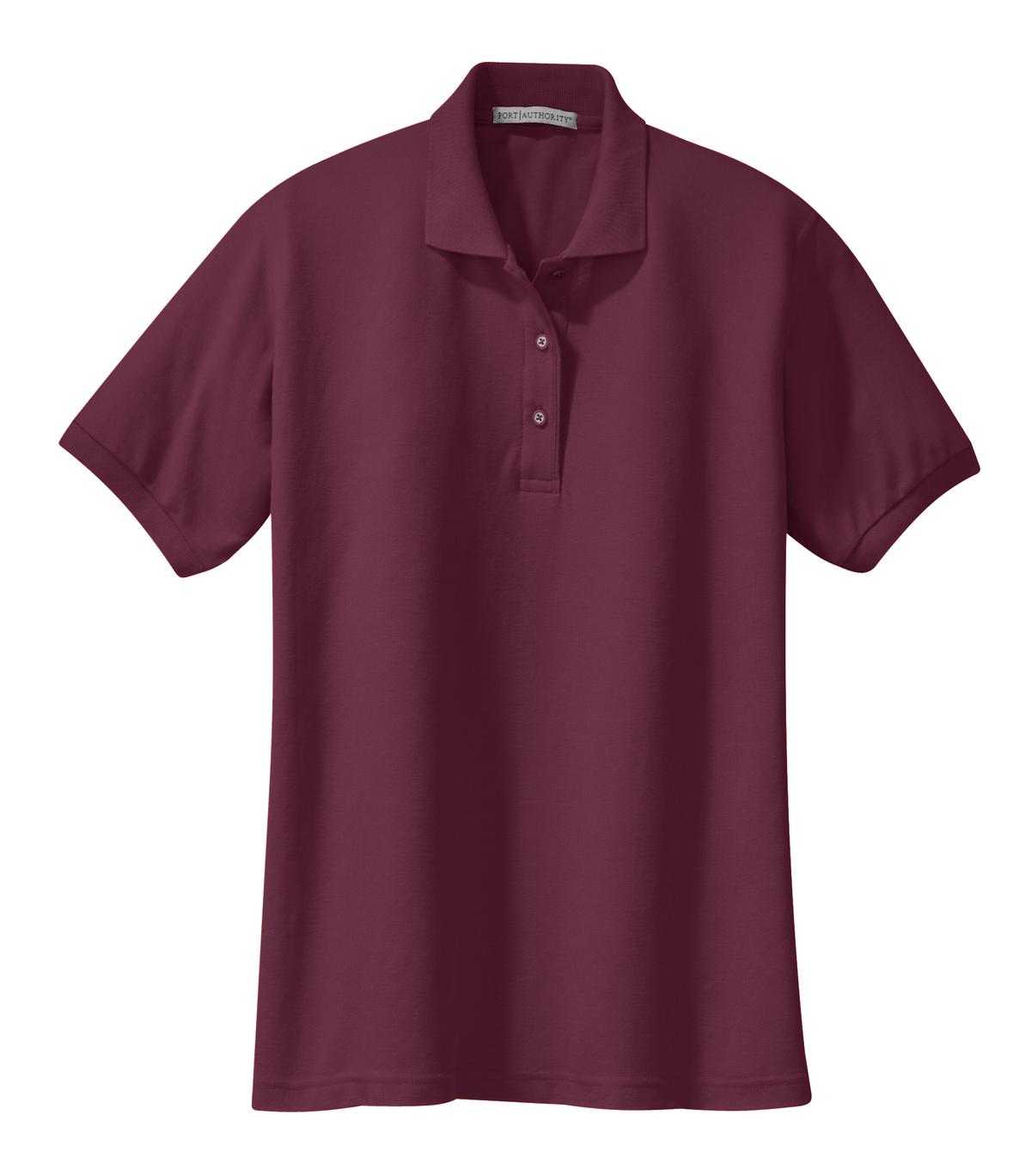 Port Authority L500 Ladies Silk Touch Polo - Burgundy - HIT a Double - 5