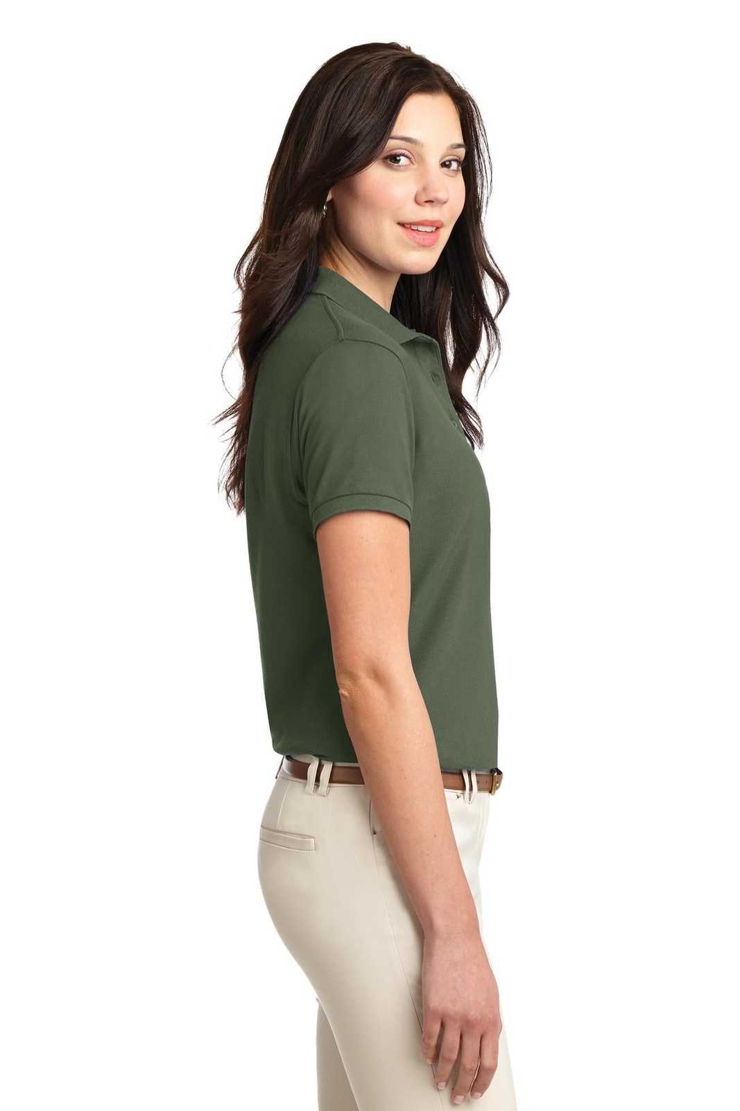 Port Authority L500 Ladies Silk Touch Polo - Clover Green - HIT a Double - 3