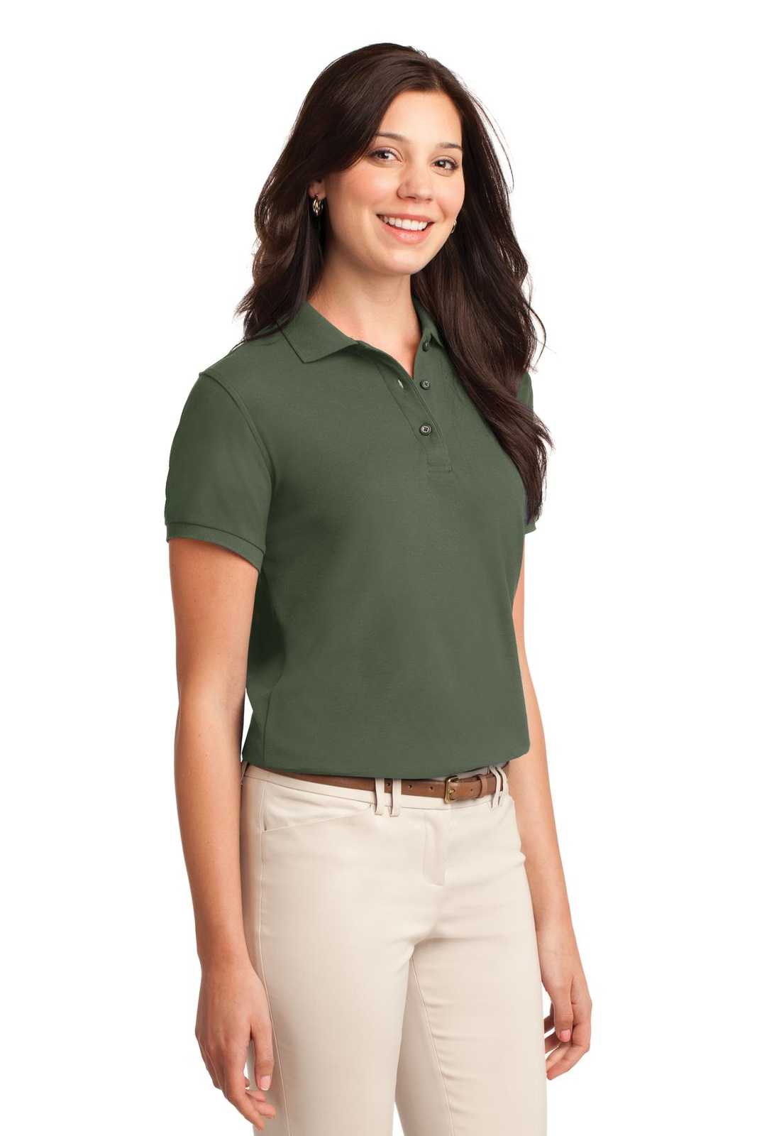 Port Authority L500 Ladies Silk Touch Polo - Clover Green - HIT a Double - 4