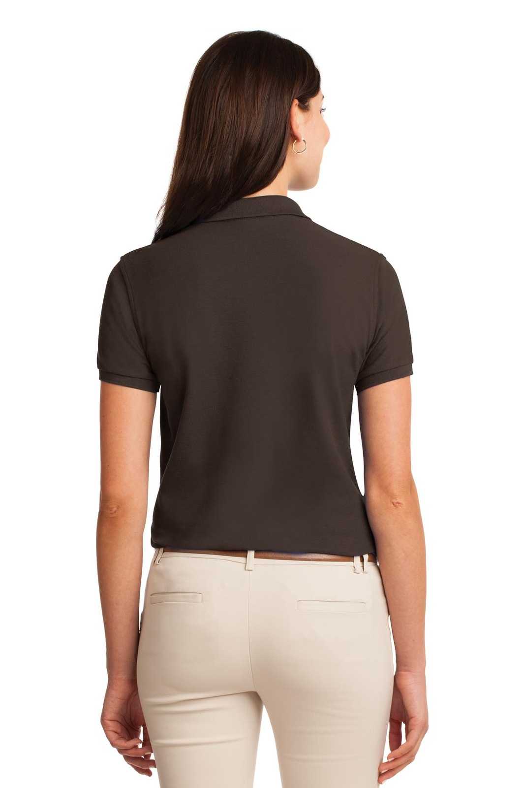 Port Authority L500 Ladies Silk Touch Polo - Coffee Bean - HIT a Double - 2