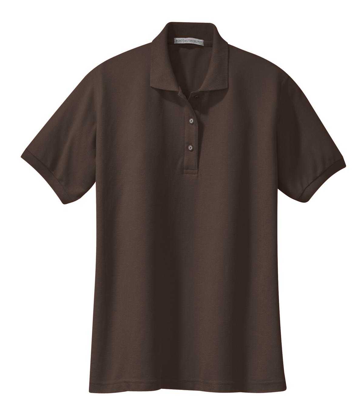 Port Authority L500 Ladies Silk Touch Polo - Coffee Bean - HIT a Double - 5