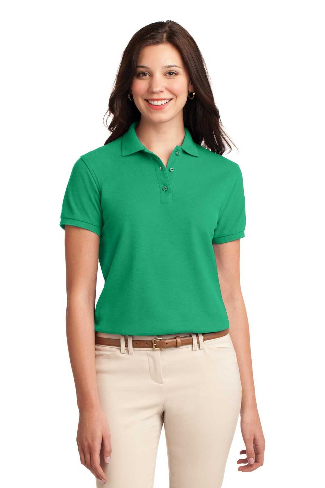 Port Authority L500 Ladies Silk Touch Polo - Court Green - HIT a Double - 1